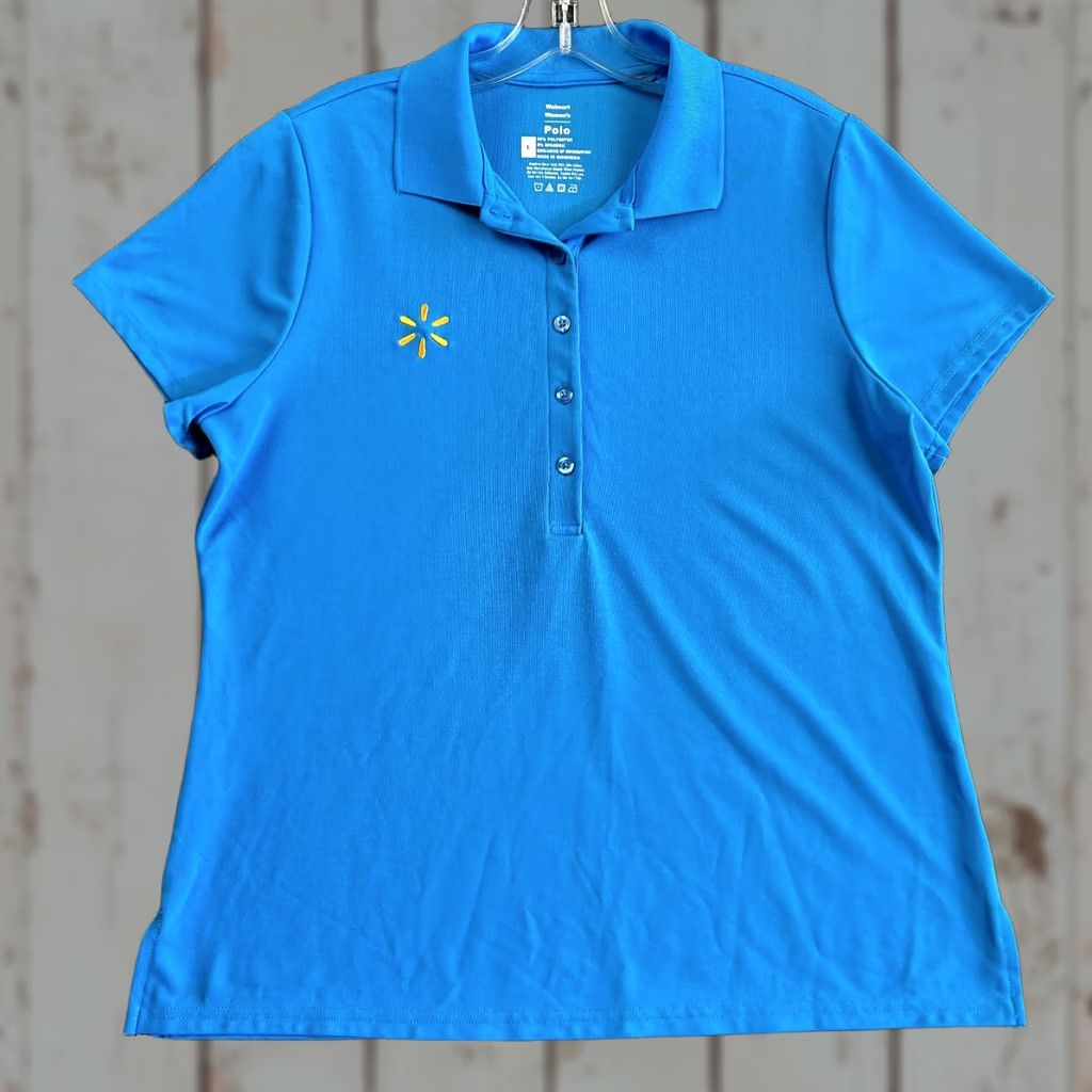 Walmart Walmart Polo Shirt Womens Blue L Short Sleeve Store Worker Uniform FAST SHIP Size L / US 10 / IT 46 - 1 Thumbnail