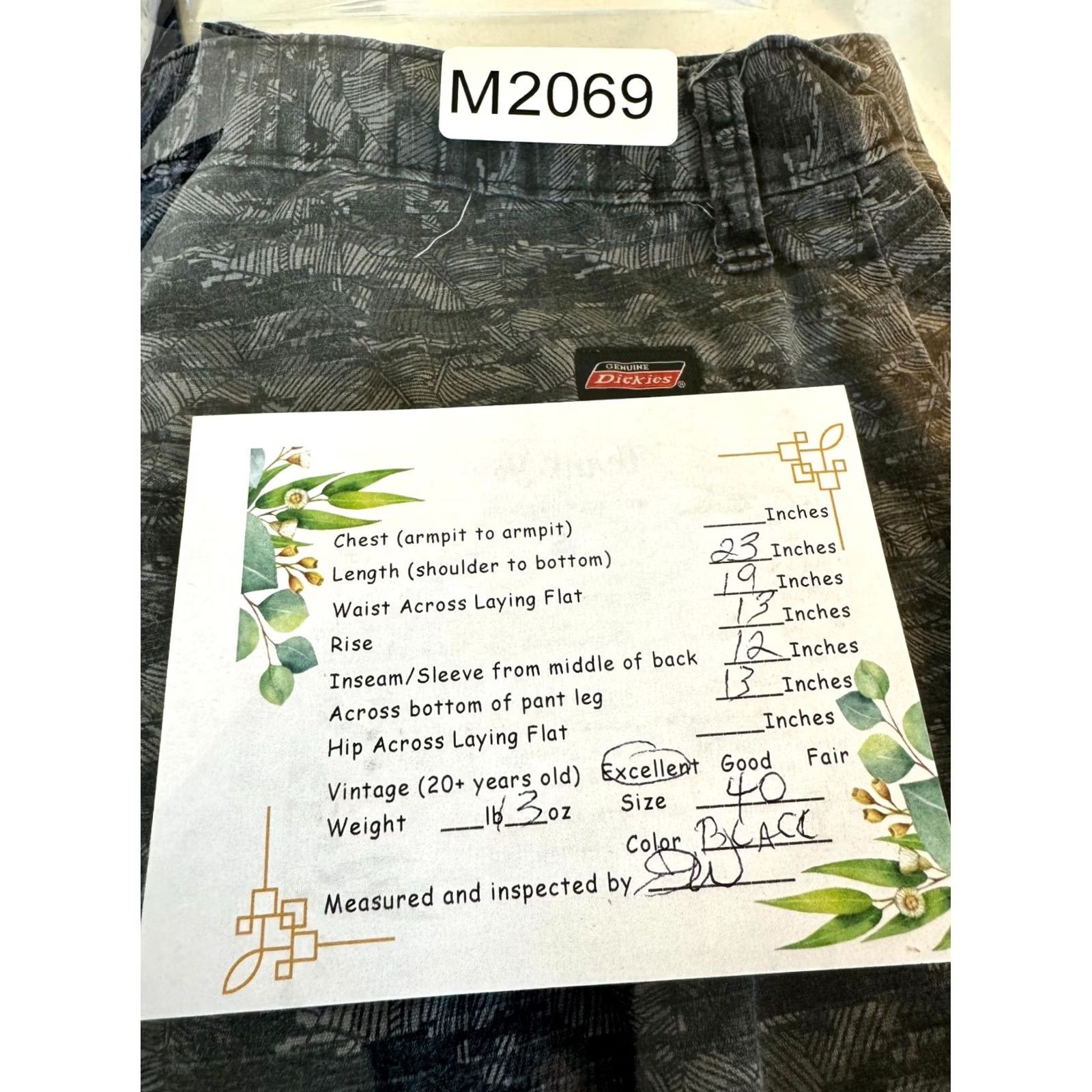 Dickies Dickies Shorts Mens 40 Black Camouflage Cotton Flat Front Ripstop Shorts M2069 VINTAGE-style not Size US 40 / EU 56 - 6 Thumbnail