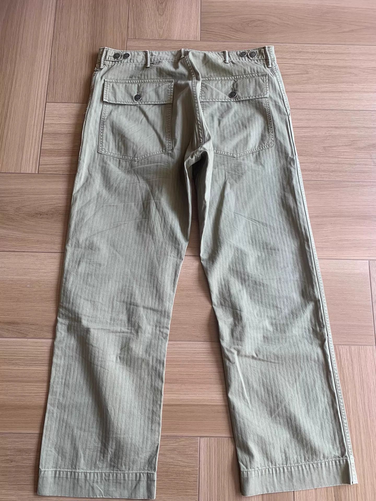 RRL Ralph Lauren RRL Classic Cotton Herringbone Work Pants Men's 34 Like New Size US 34 / EU 50 - 2 Thumbnail
