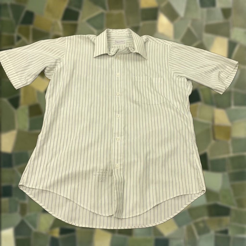 Oscar De La Renta VTG Oscar de la Renta Mens Shirt Button-Up Striped Beige 15.5 Lightweight Casual Shirt Mens Size 15.5 Beige Striped Button Up Lightweight Size US M / EU 48-50 / 2 - 1 Thumbnail