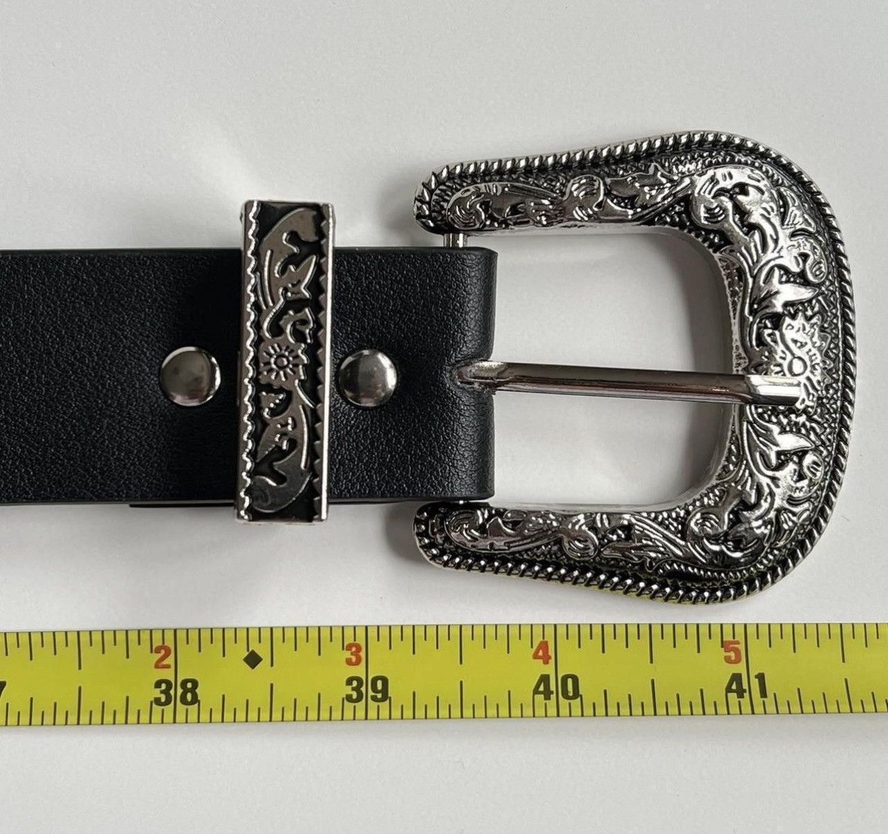Cowboy Equipment × Vintage vintage black american western cowboy boho star studded belt Size ONE SIZE - 6 Thumbnail