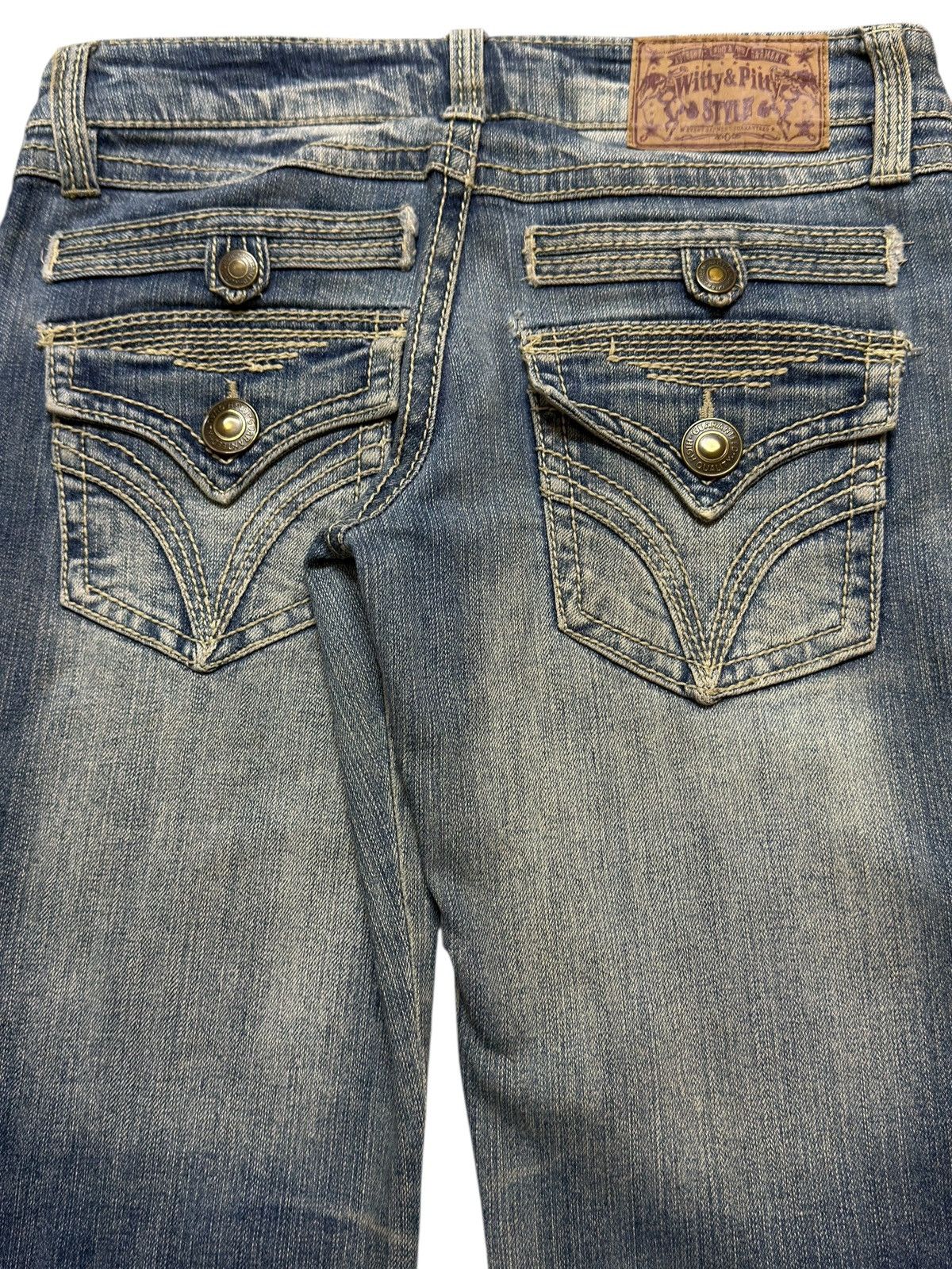 Hysteric Glamour Vintage Y2K Japanese Brand Blue Faded Wash Wide Leg Flare Size US 30 / EU 46 - 6 Thumbnail