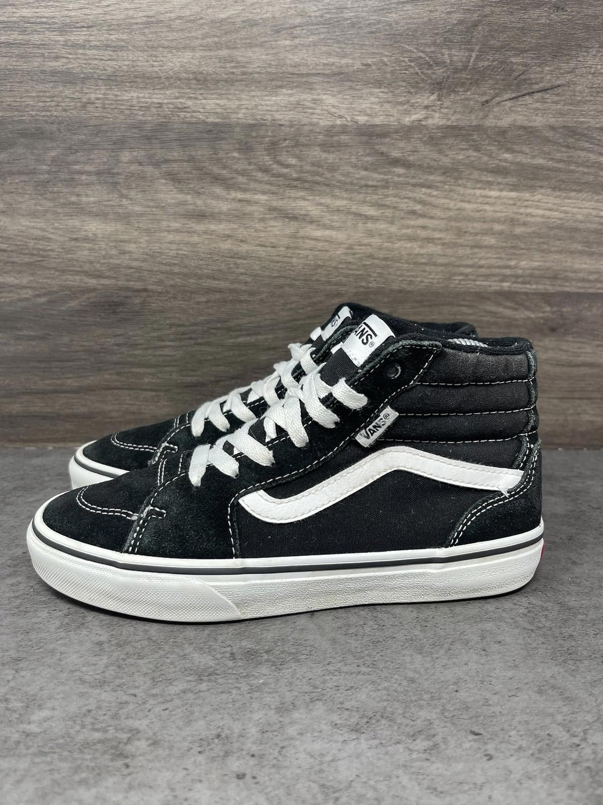 Vans Vans Sk8 Hi Shoes Kids Size 4 Black White Sneakers Size US 5 / EU 37 - 1 Thumbnail