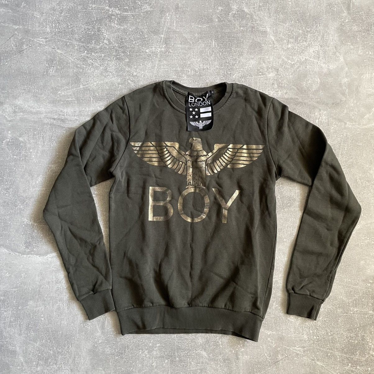 Boy London Y2K BOY LONDON sweatshirt crewneck big logo khaki oldschool Size US S / EU 44-46 / 1 - 1 Thumbnail