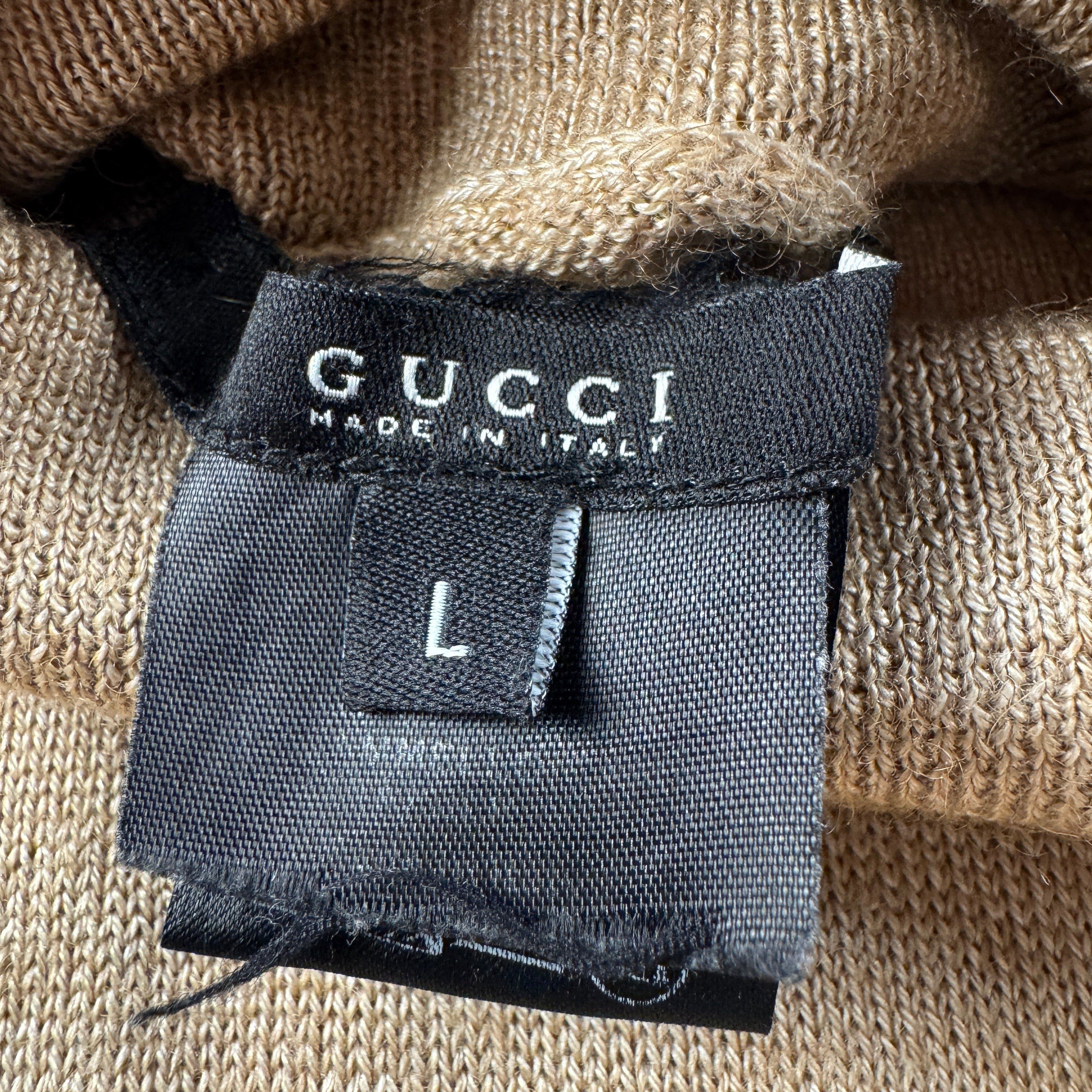 Gucci Gucci Vintage Brown Knitted High Gauge Sweater (L) Size US L / EU 52-54 / 3 - 6 Thumbnail