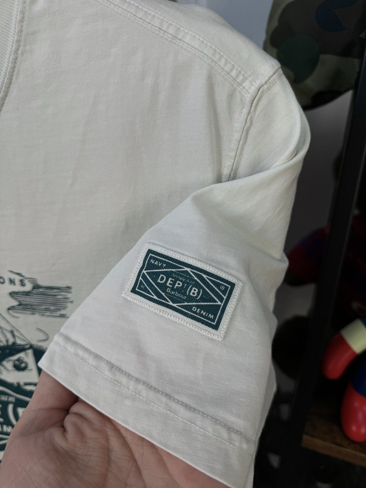 Barbour BARBOUR Dept B Beacon Printed White Short Sleeve T-Shirt Size US M / EU 48-50 / 2 - 6 Thumbnail
