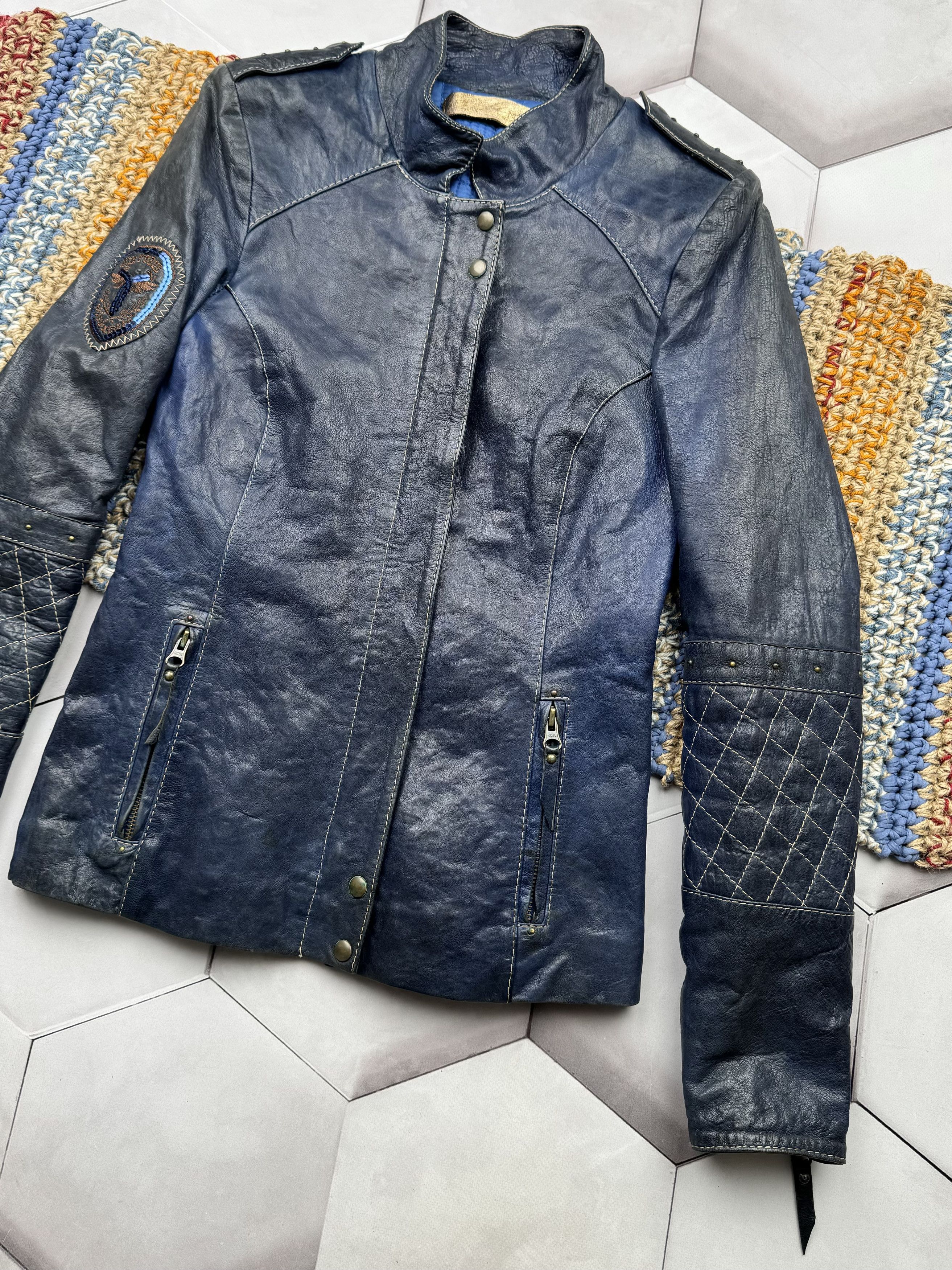 Vintage Vintage Faded Leather Jacket (E4) Size S / US 4 / IT 40 - 3 Thumbnail