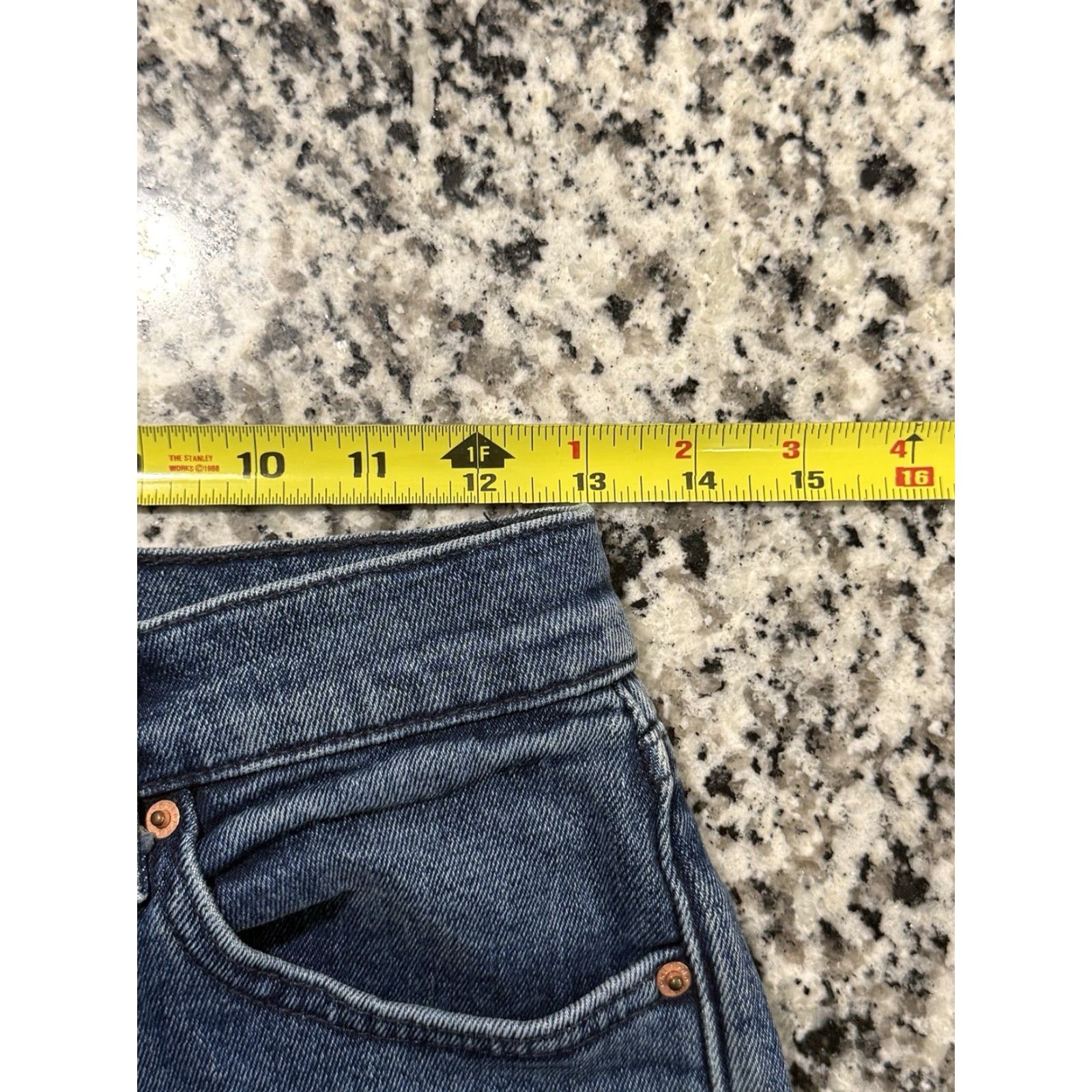 GRLFRND Grlfrnd Karolina High Rise Slim Fit Button Fly Denim Jeans Adult Size 26 Blue Cropped Denim Retro Womens Size 26" / US 2 / IT 38 - 4 Thumbnail