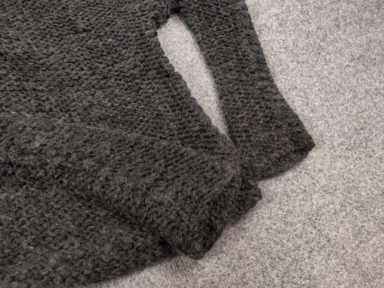 Vintage Umit unal Design oversized knit Dark Wool cropped Sweater Size L / US 10 / IT 46 - 15 Thumbnail