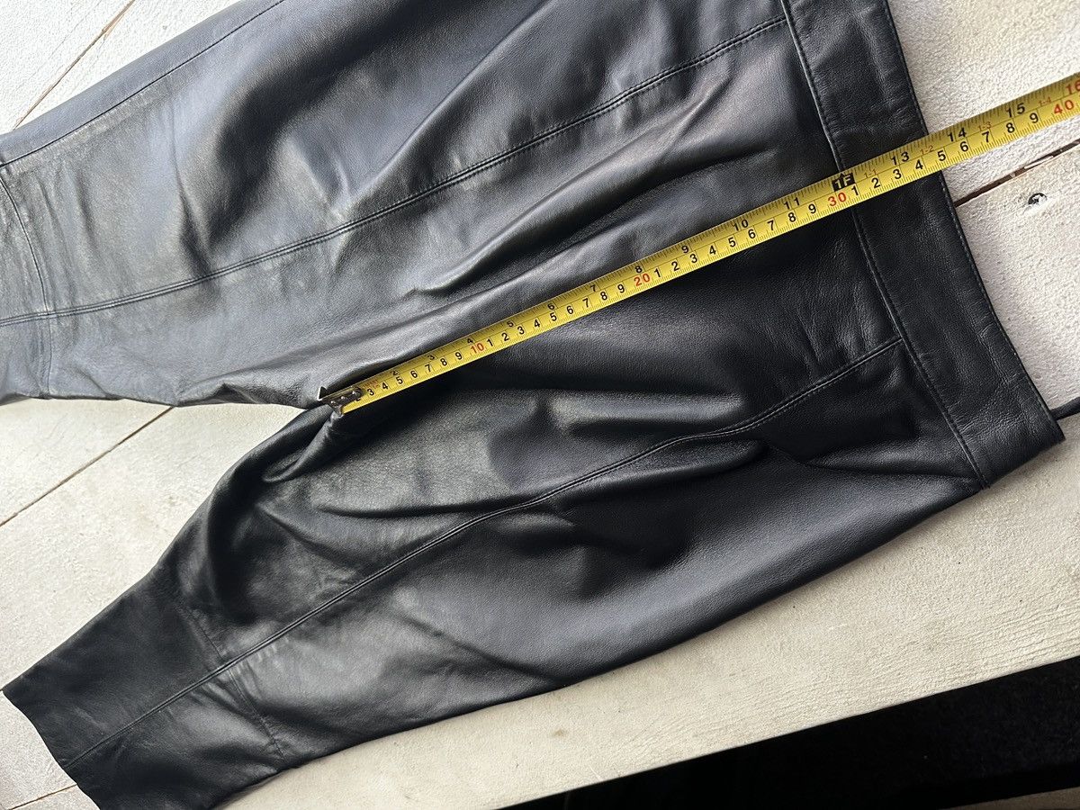 Leather 🚨Vintage leather pants motorcycles Black LUXURY Y2K Size 27" / US 4 / IT 40 - 16 Thumbnail