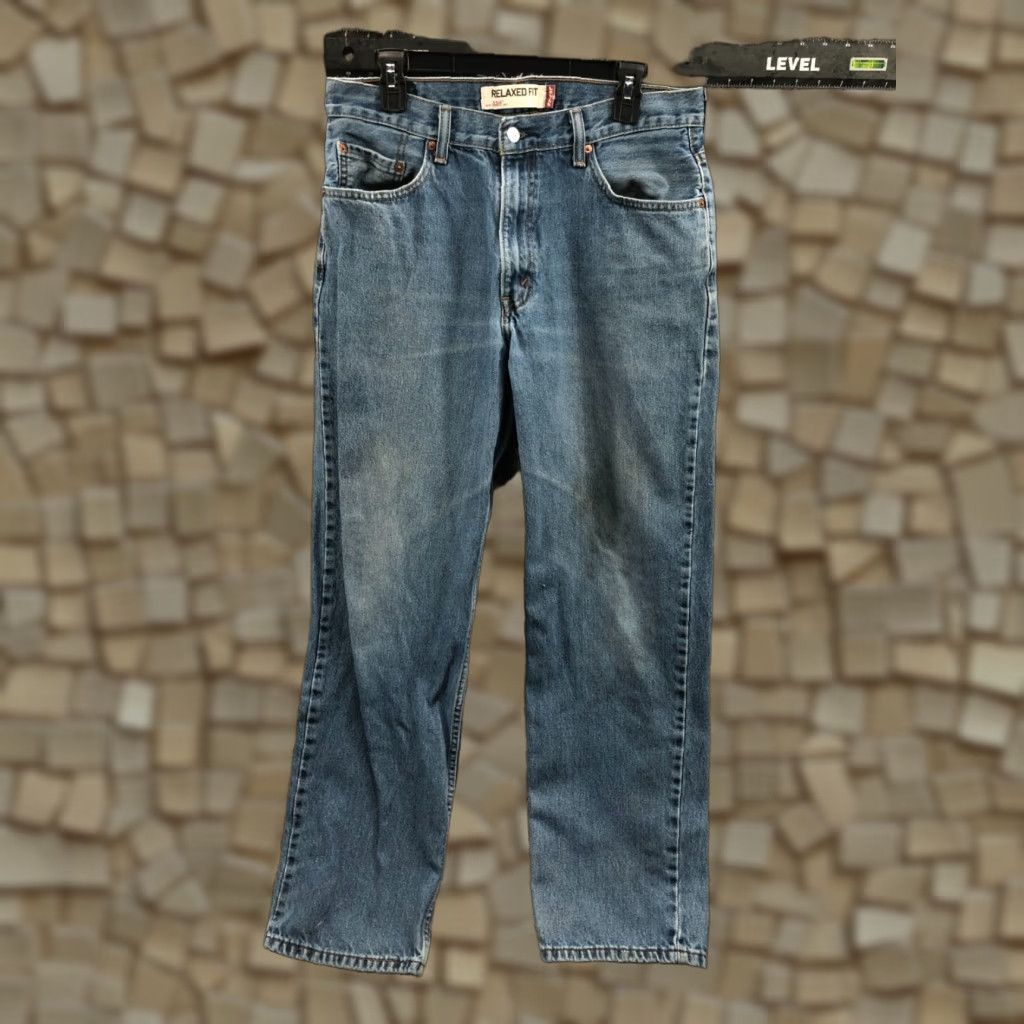 Levi's Levi's Jeans 550 Relaxed Straight Size 34x32 Mens Mid Rise Medium Blue Wash Everyday Comfort 5-Pocket Denim Regular Fit Size US 34 / EU 50 - 1 Thumbnail