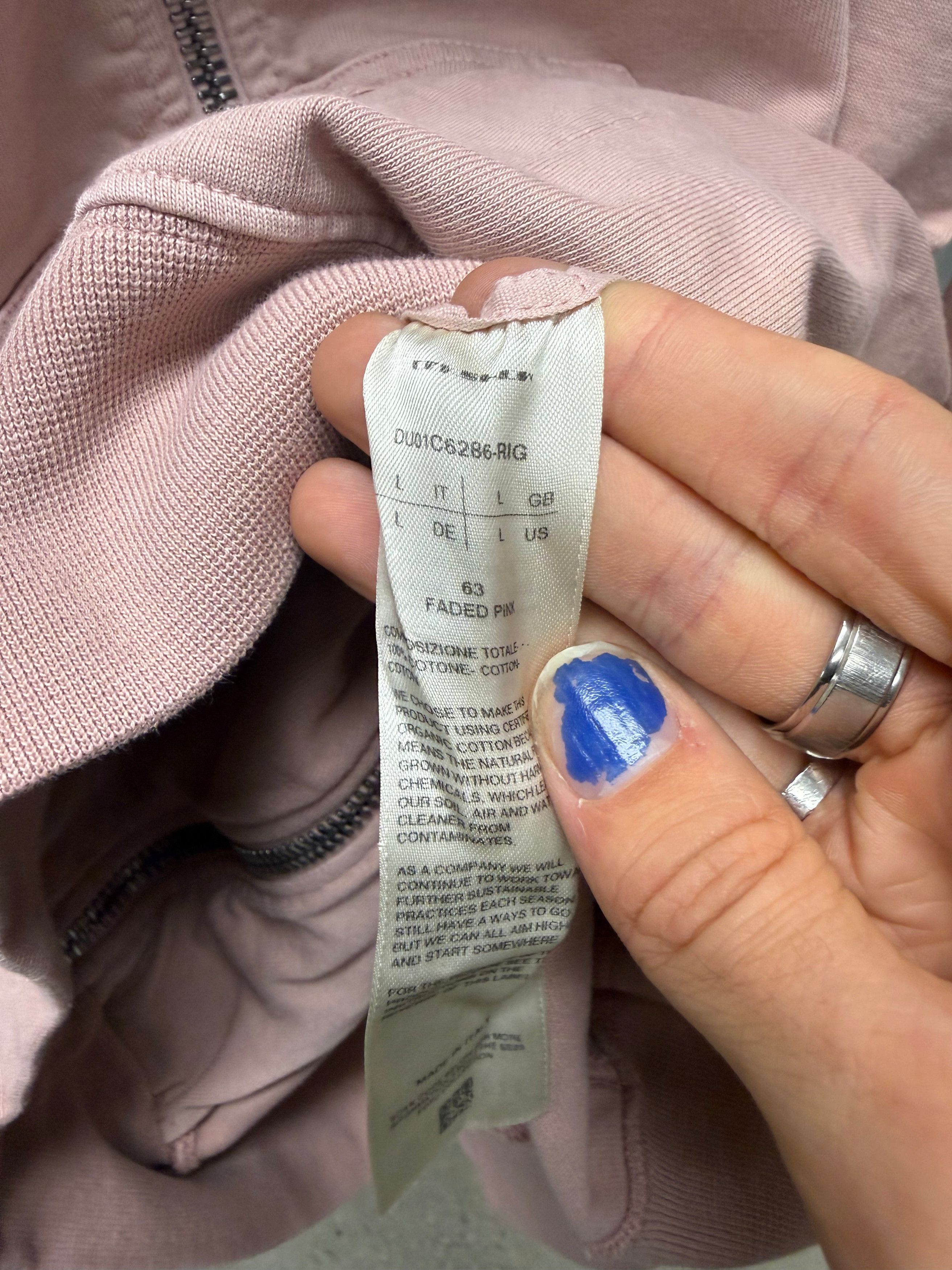 Rick Owens Faded Pink ‘Mountain’ Zip-Up Hoodie Size US L / EU 52-54 / 3 - 4 Thumbnail