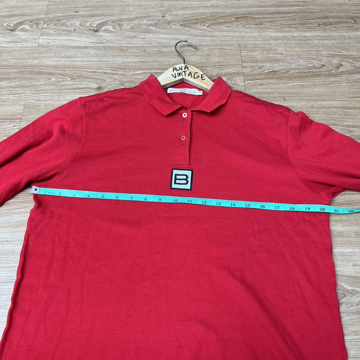 Balenciaga Vintage 90s Balenciaga Polo Shirt L/S Big Logo Size M / US 6-8 / IT 42-44 - 6 Thumbnail