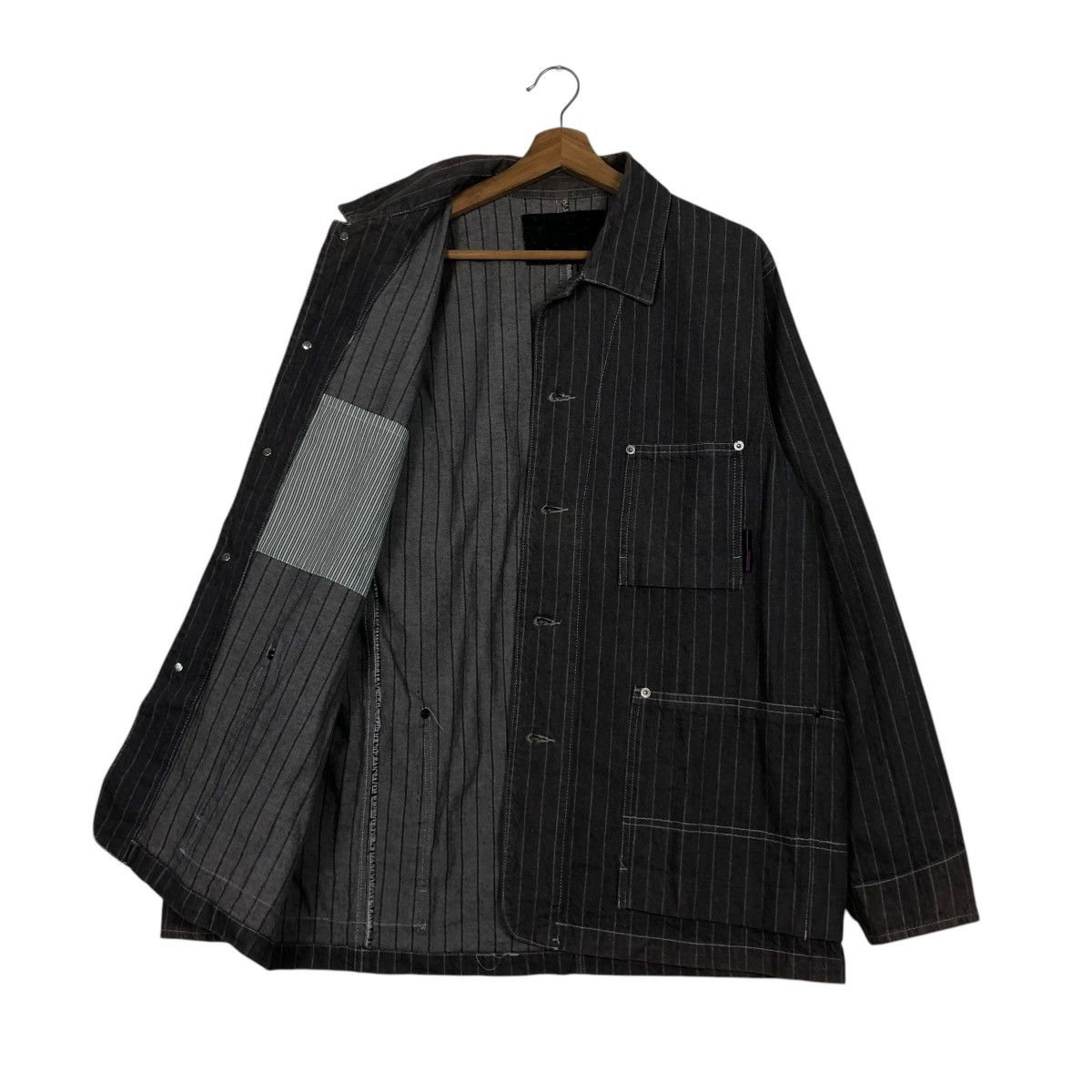 Japanese Brand 🔥VINTAGE HICKORY CHORE JACKET BREATH STRIPED ISSEY MIYAKE Size US M / EU 48-50 / 2 - 13 Thumbnail