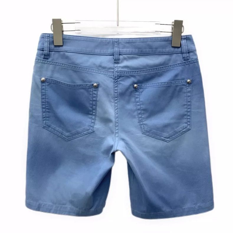 Chanel Chanel Blue Cotton Casual Denim Shorts -2505 Size 35" - 2 Thumbnail