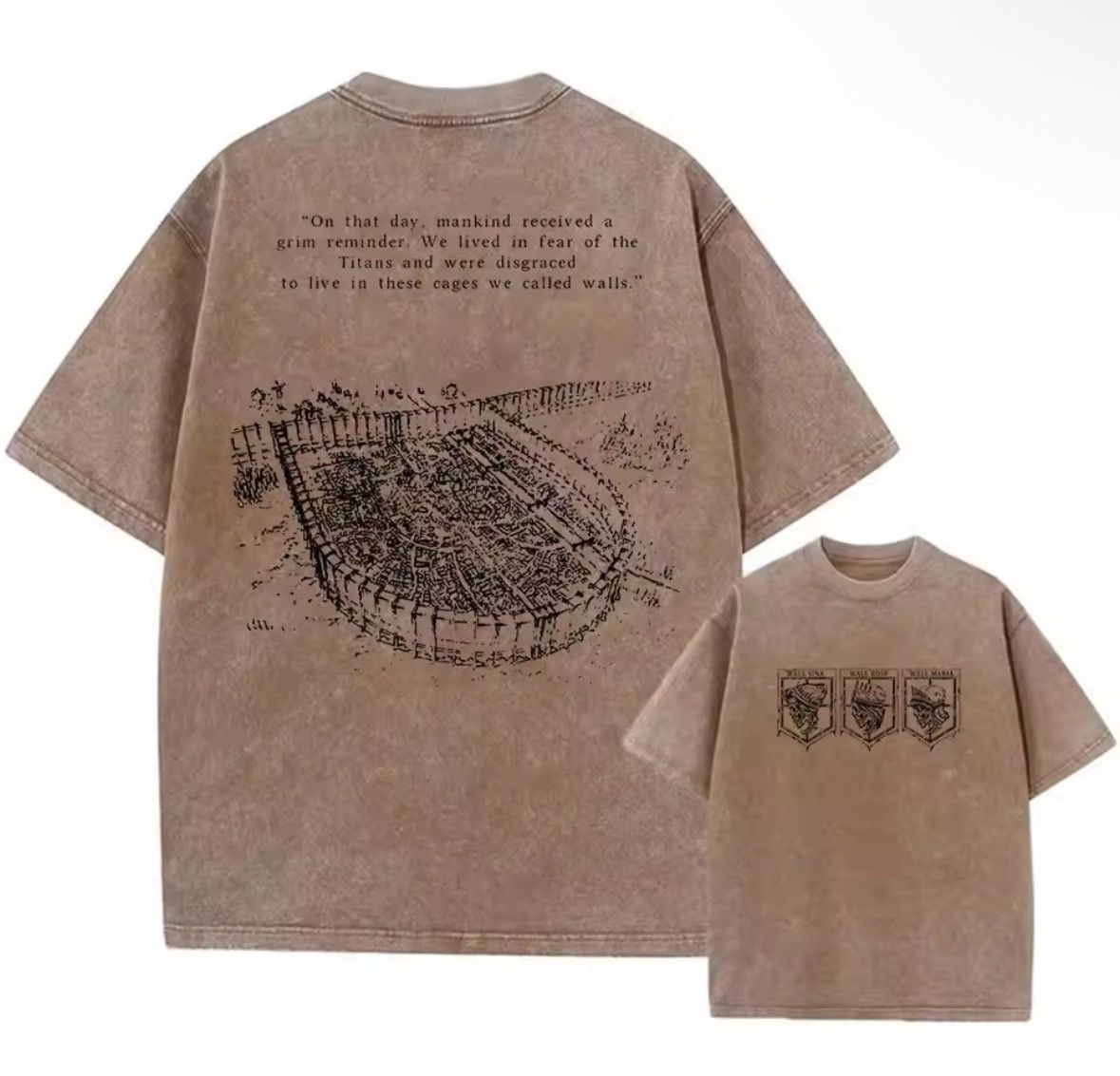 Japanese Brand Street Y2K Attack Hero Print Washed Short Sleeve T-Shirt Size US M / EU 48-50 / 2 - 1 Thumbnail