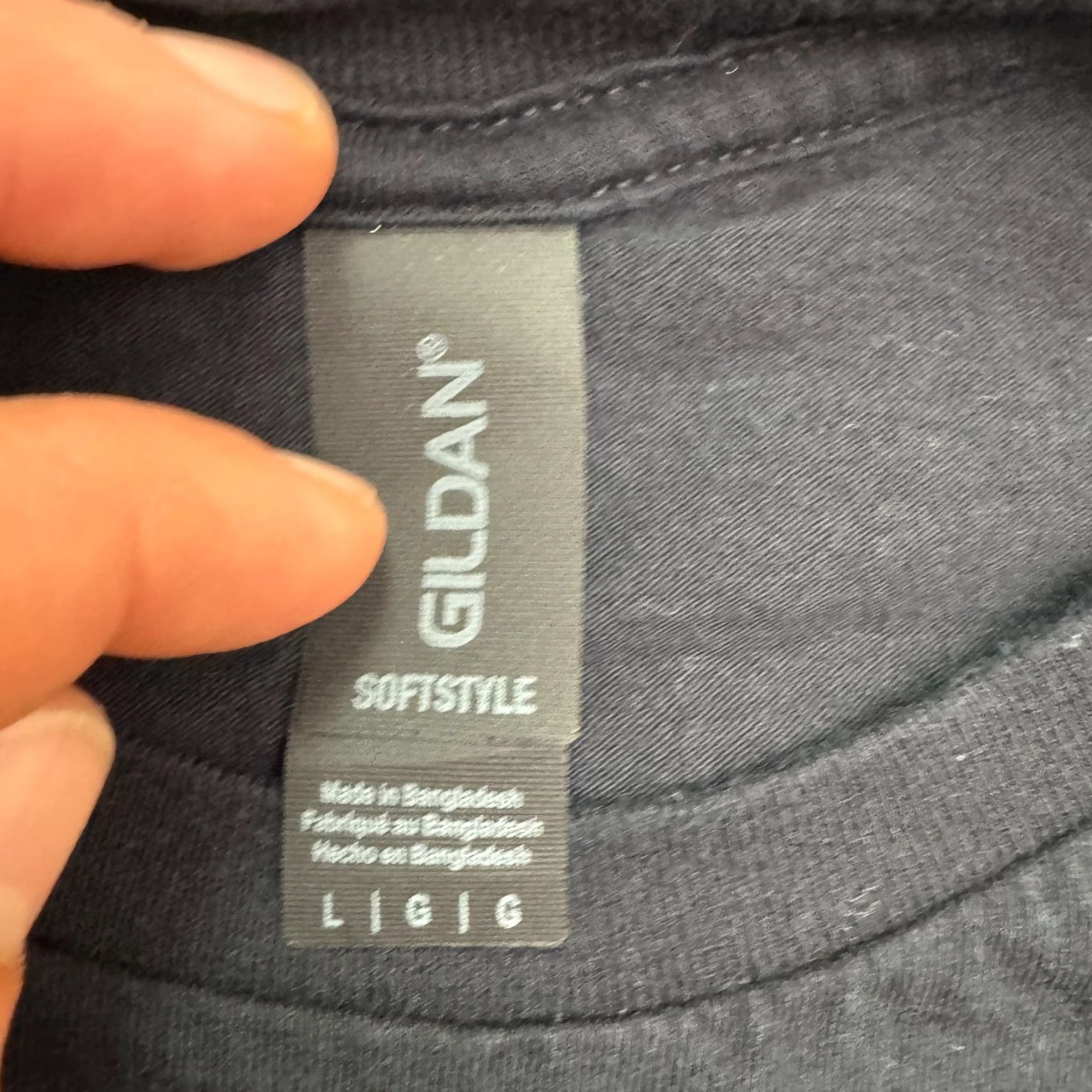 Gildan Gildan SoftStyle T-Shirt Mens L Black Cotton Crew Tee Size US L / EU 52-54 / 3 - 5 Thumbnail