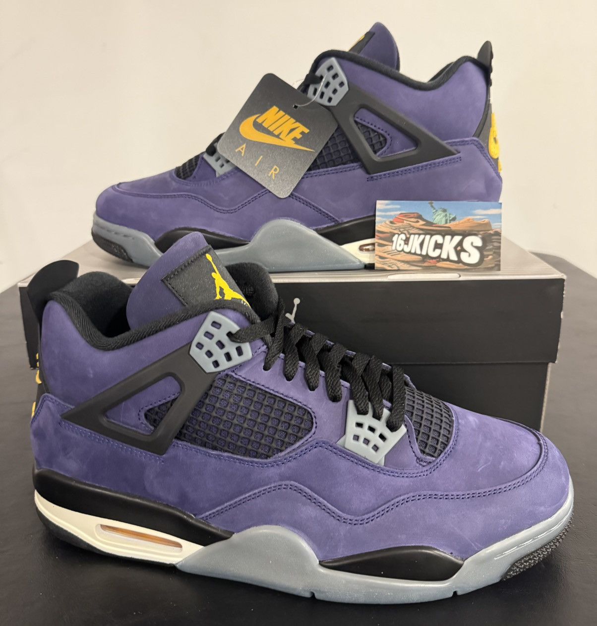 Jordan Brand Nike Air Jordan 4 Lakers Lakeshow Imperial Purple Size 13 Size US 13 / EU 46 - 1 Thumbnail