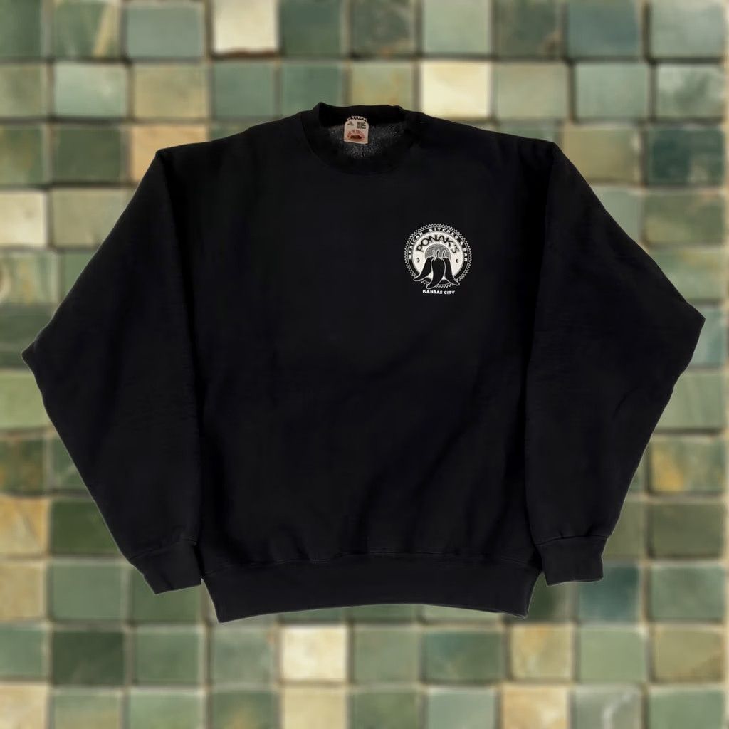 Fruit Of The Loom VINTAGE Fruit of the Loom Sweatshirt Mens XL Black 90s Ponak's Mexican Supercotton Pullover Size US XL / EU 56 / 4 - 1 Thumbnail
