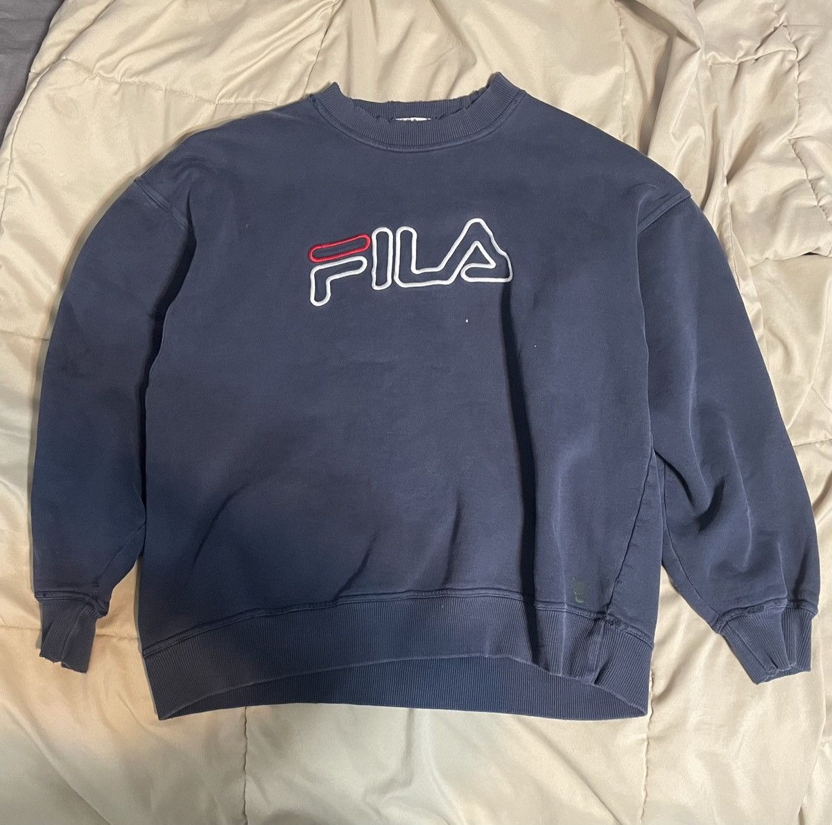 Fila Navy Blue Fila Crewneck Size US L / EU 52-54 / 3 - 1 Thumbnail