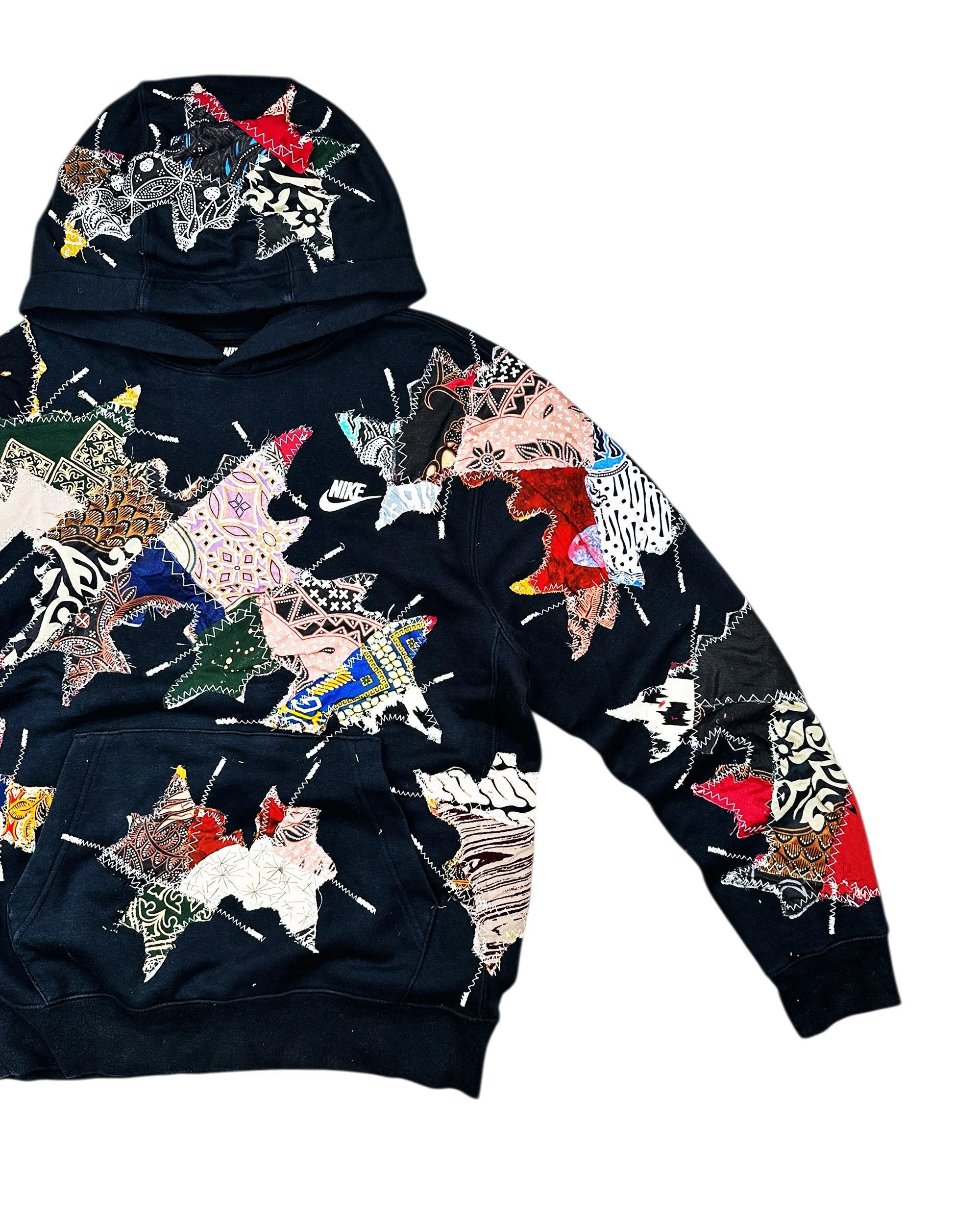 Japanese Brand Re-worked 1 of 1 Handmade Nike Batik Riot Hoodie size M Size US M / EU 48-50 / 2 - 2 Thumbnail