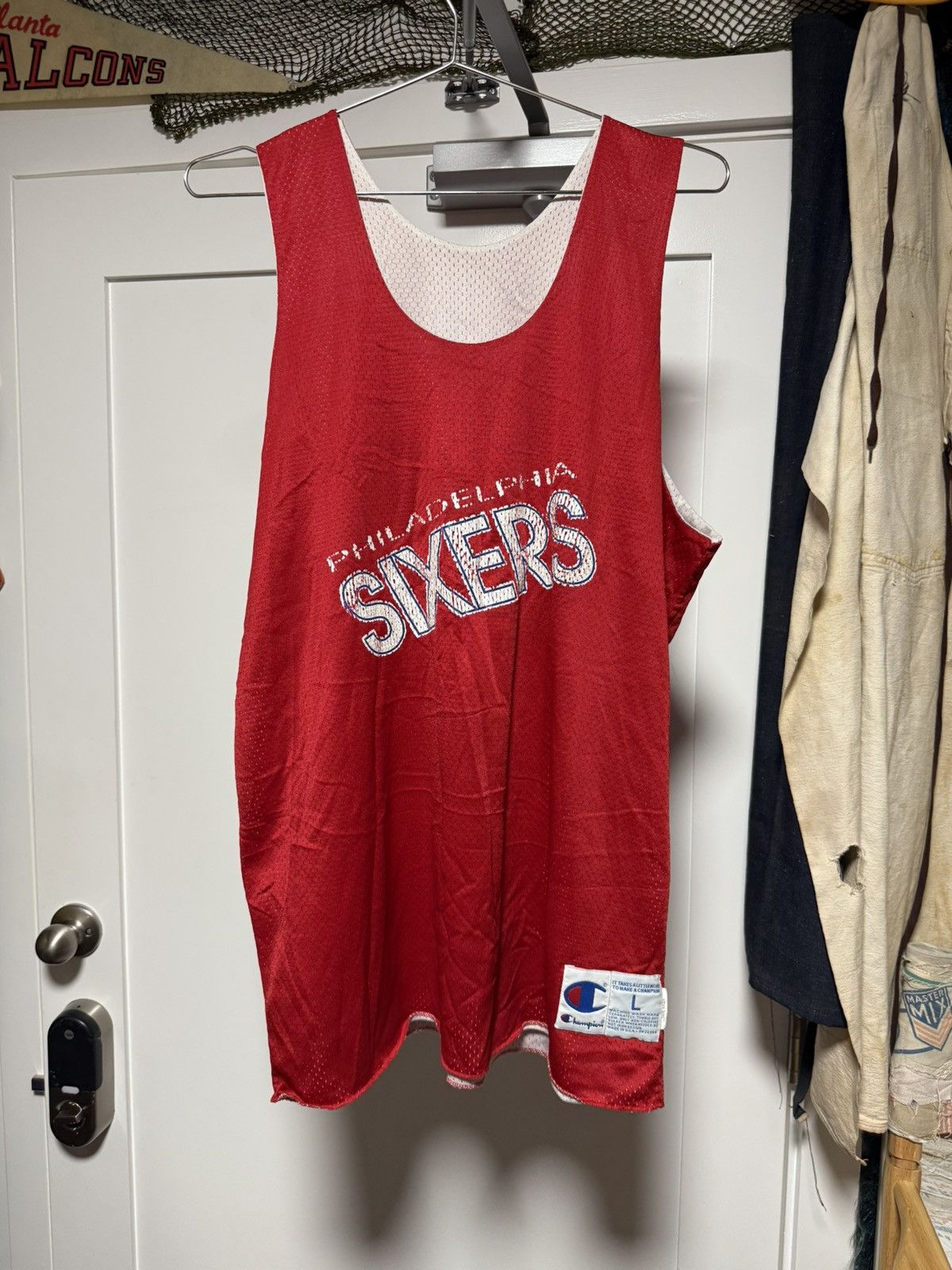 Champion Vintage Champion Philadelphia Sixers reversible jersey Size US L / EU 52-54 / 3 - 1 Thumbnail