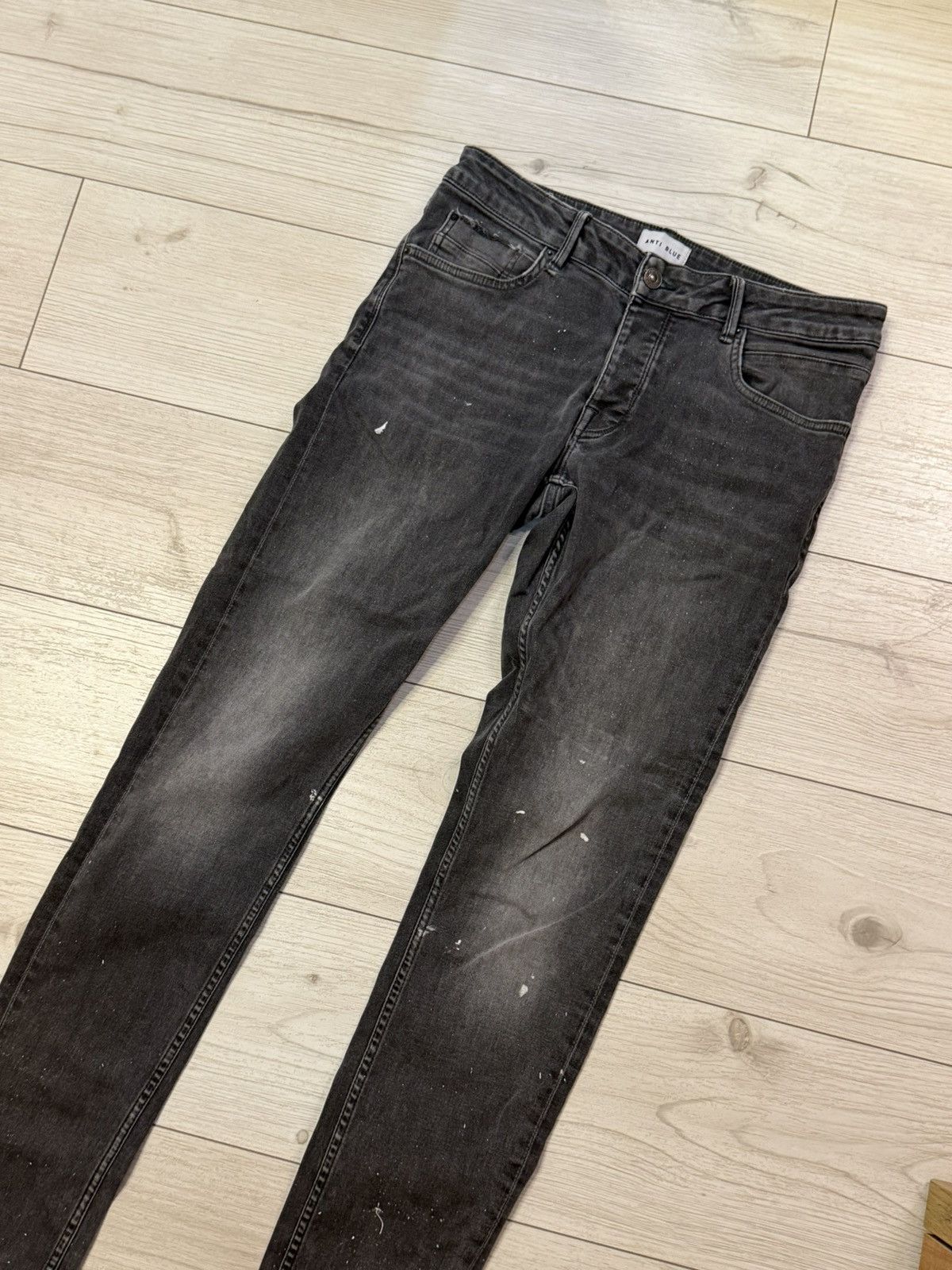Other 🔥DRIP SLIM FIT JEANS RARE ANTI BLUE Size US 32 / EU 48 - 2 Thumbnail