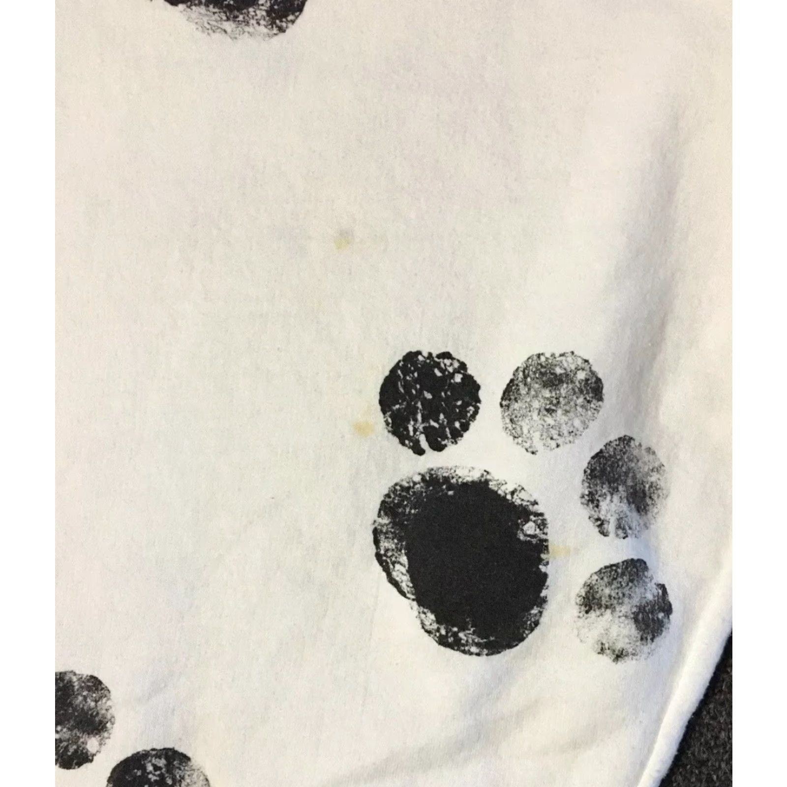 Vintage VINTAGE 90s Paw Prints Faded All Over Print Sweatshirt Sweatpants L Women Hoodie White Mens No; correct: remove invalid? Size L / US 10 / IT 46 - 3 Thumbnail