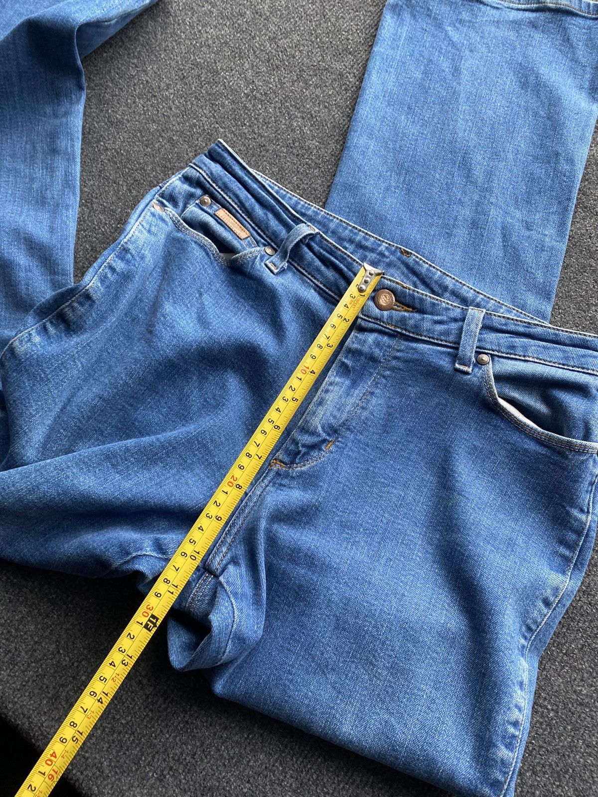 Wrangler 🔥Vntg Wrangler Sexy Bootcut Wom Jeans blue y2k 31 western Size 31" - 8 Thumbnail