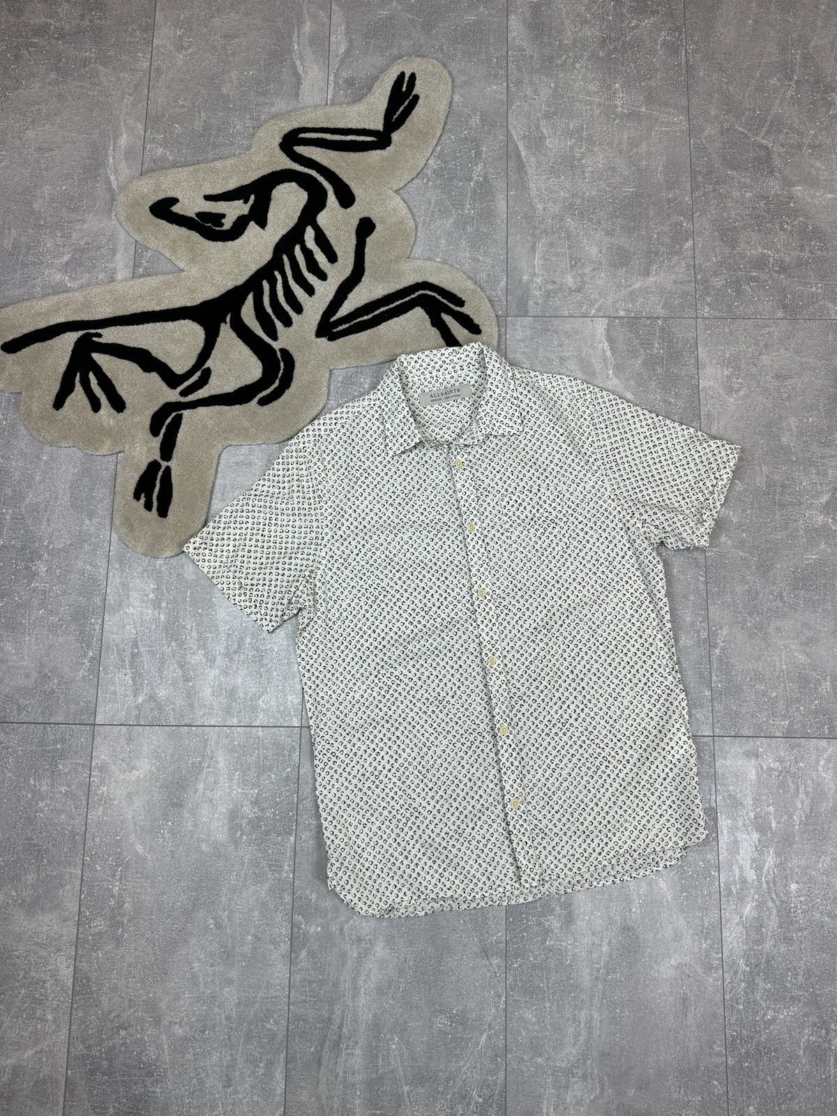 Allsaints × Japanese Brand Mens AllSaints Cardtridge ss shirts button up Hawaiian crazy Size US M / EU 48-50 / 2 - 1 Thumbnail