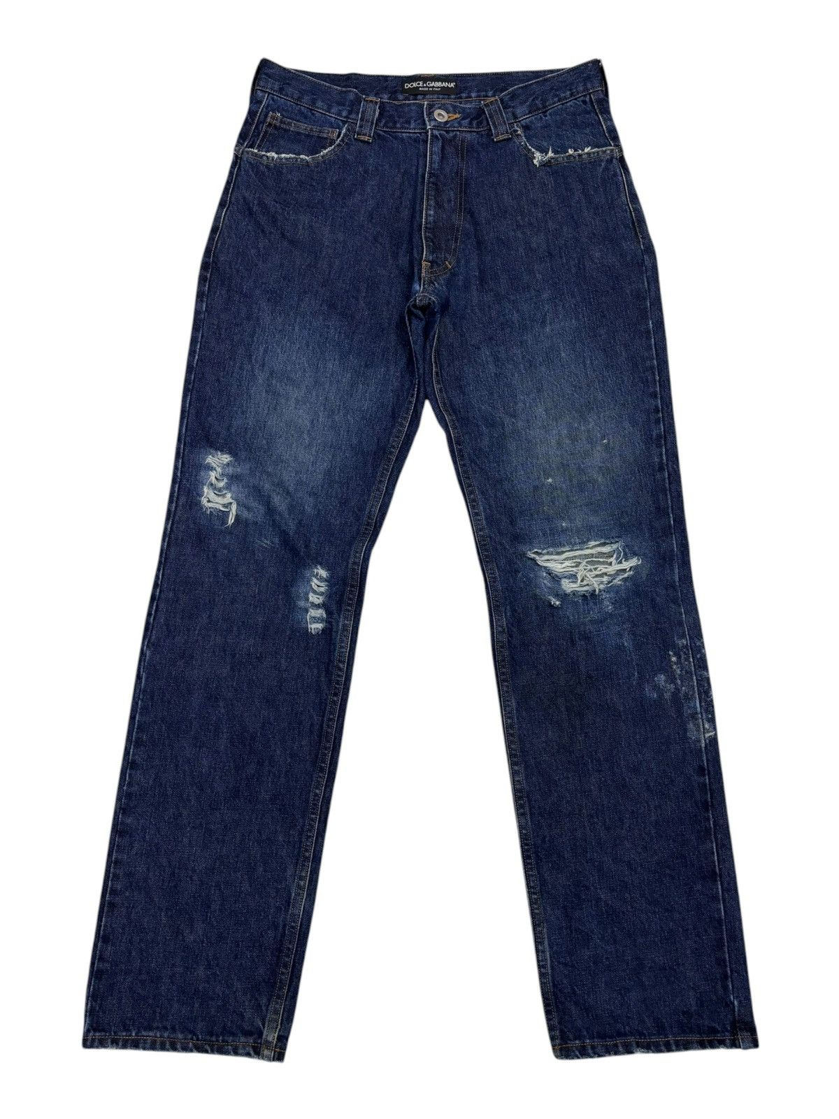 Dolce & Gabbana Dolce & Gabbana Distressed Denim Custom Made Jeans Size US 32 / EU 48 - 7 Thumbnail