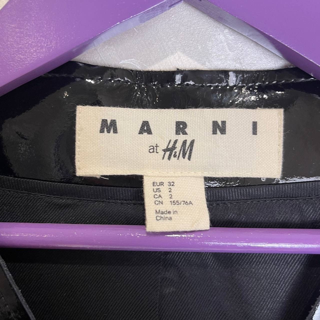Marni Marni x H&M Patent Leather Zip Jacket Black Size EU 32 Size XS / US 0-2 / IT 36-38 - 4 Thumbnail
