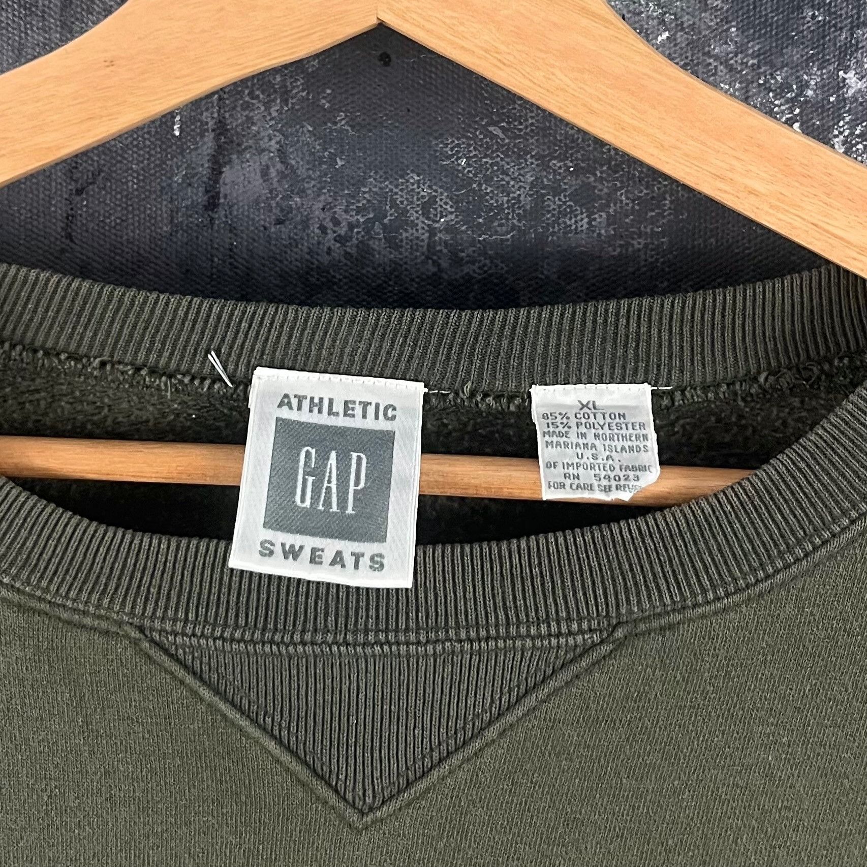 Gap × Vintage Vintage 90’s Gap Blank Sweatshirt Size US XL / EU 56 / 4 - 3 Thumbnail
