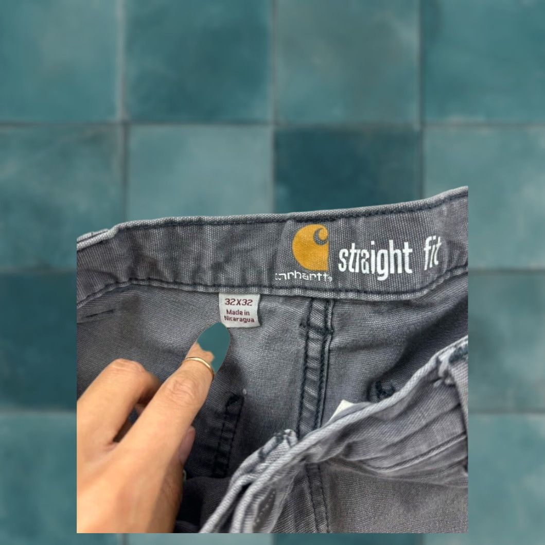 Carhartt VINTAGE Carhartt Carpenter Pants Men's 32x30 Gray Canvas Straight Fit Workwear Size US 32 / EU 48 - 6 Thumbnail