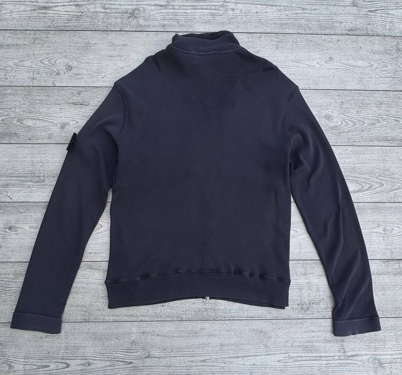 Stone Island Vintage Stone Island Navy knit faded full zip sweater Size US XL / EU 56 / 4 - 2 Thumbnail