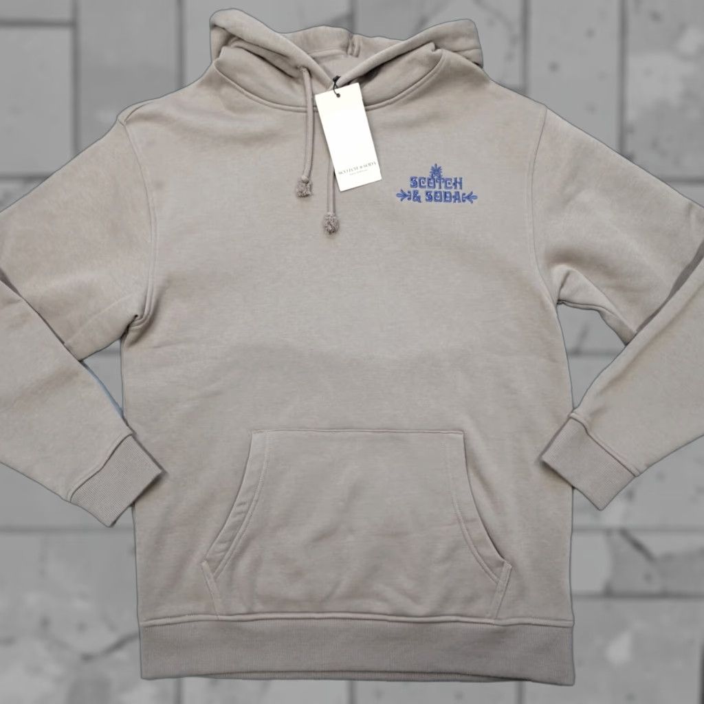 Scotch & Soda Scotch & Soda Amsterdam Graphic Embroidered Fleece Hoodie Mens Size M Cappuchino Size US M / EU 48-50 / 2 - 1 Thumbnail