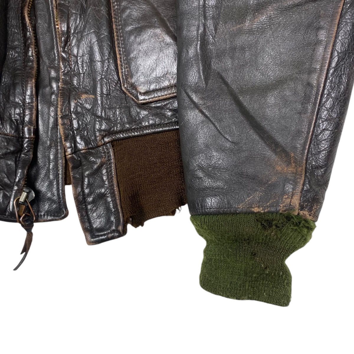 Vintage 💥50s USN G-1 MILITARY COWHIDE LEATHER JACKET Size US M / EU 48-50 / 2 - 5 Thumbnail