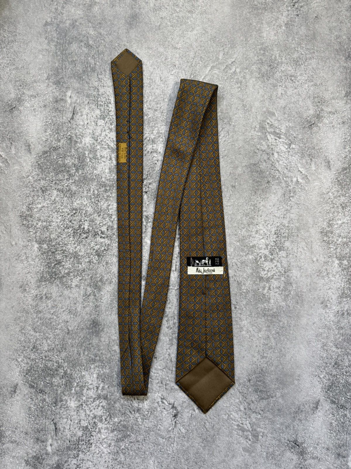 Hermes VINTAGE HERMES SILK TIE MONOGRAM Size ONE SIZE - 2 Thumbnail