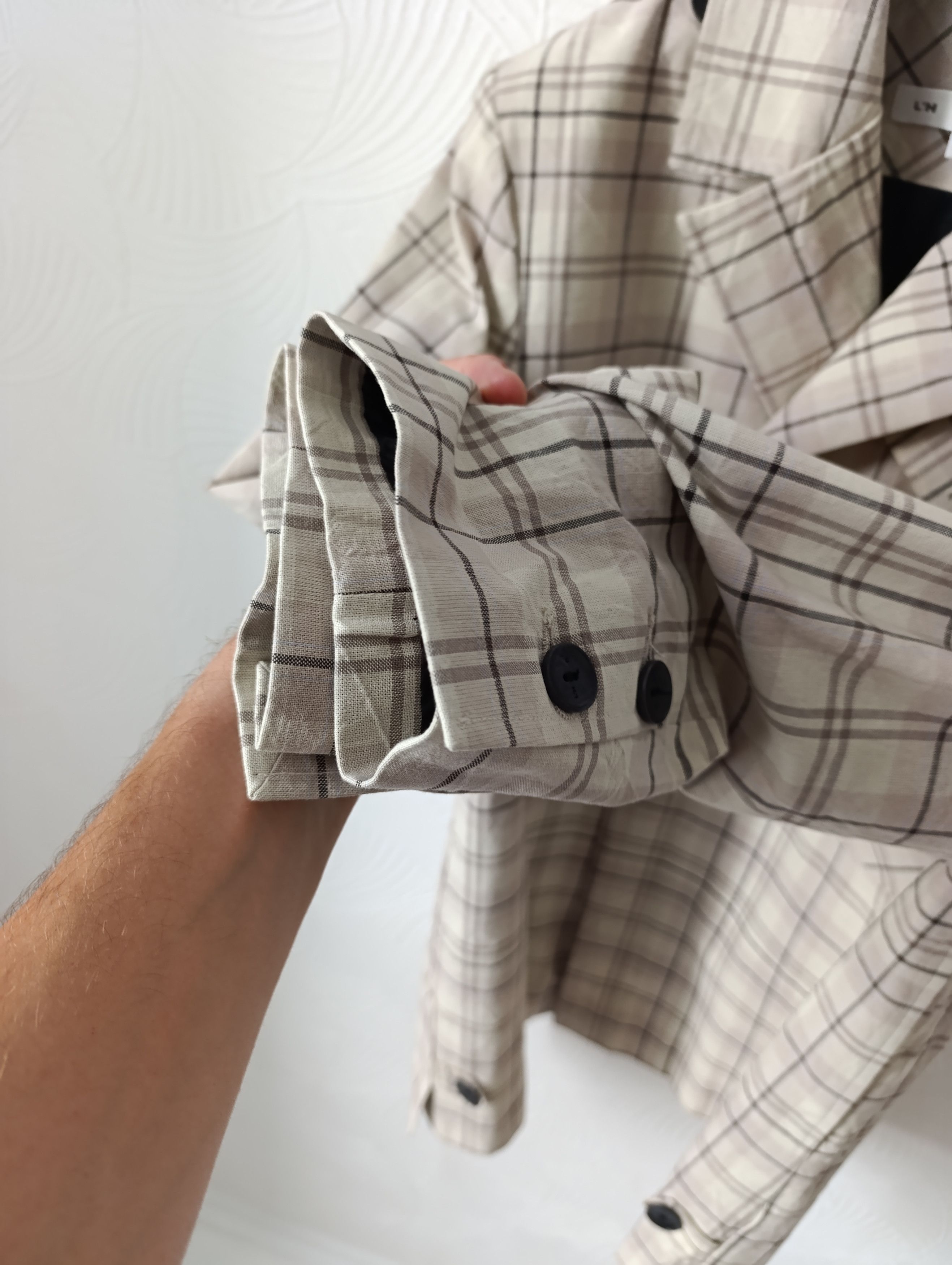 L'Homme Rouge LHOMME ROUGE OFF-WHITE STORY CHECK JACKET MENS Size US M / EU 48-50 / 2 - 12 Thumbnail