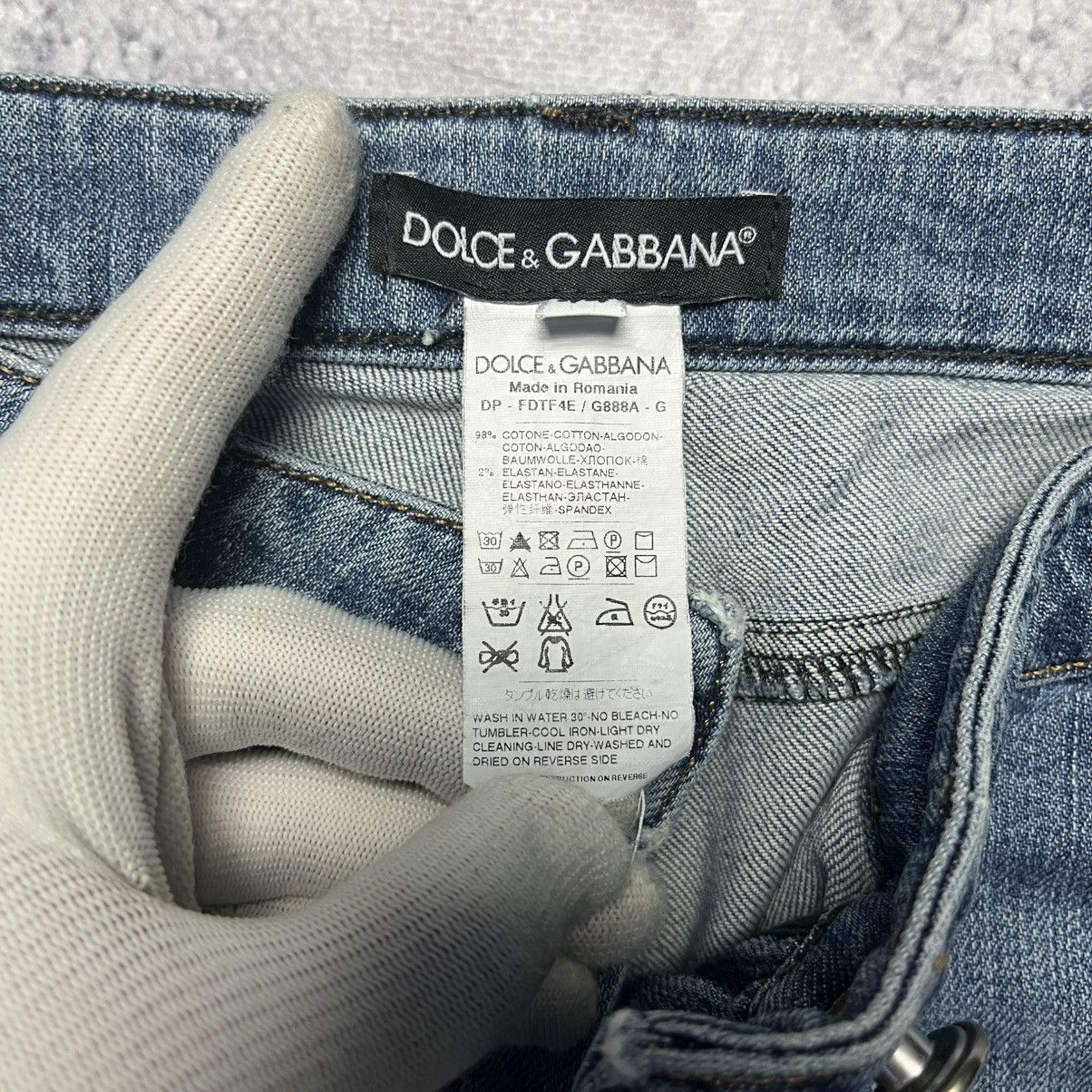 Dolce & Gabbana Vintage Dolce & Gabbana Distressed Blue Denim Jeans Luxury Size 30" / US 8 / IT 44 - 12 Thumbnail