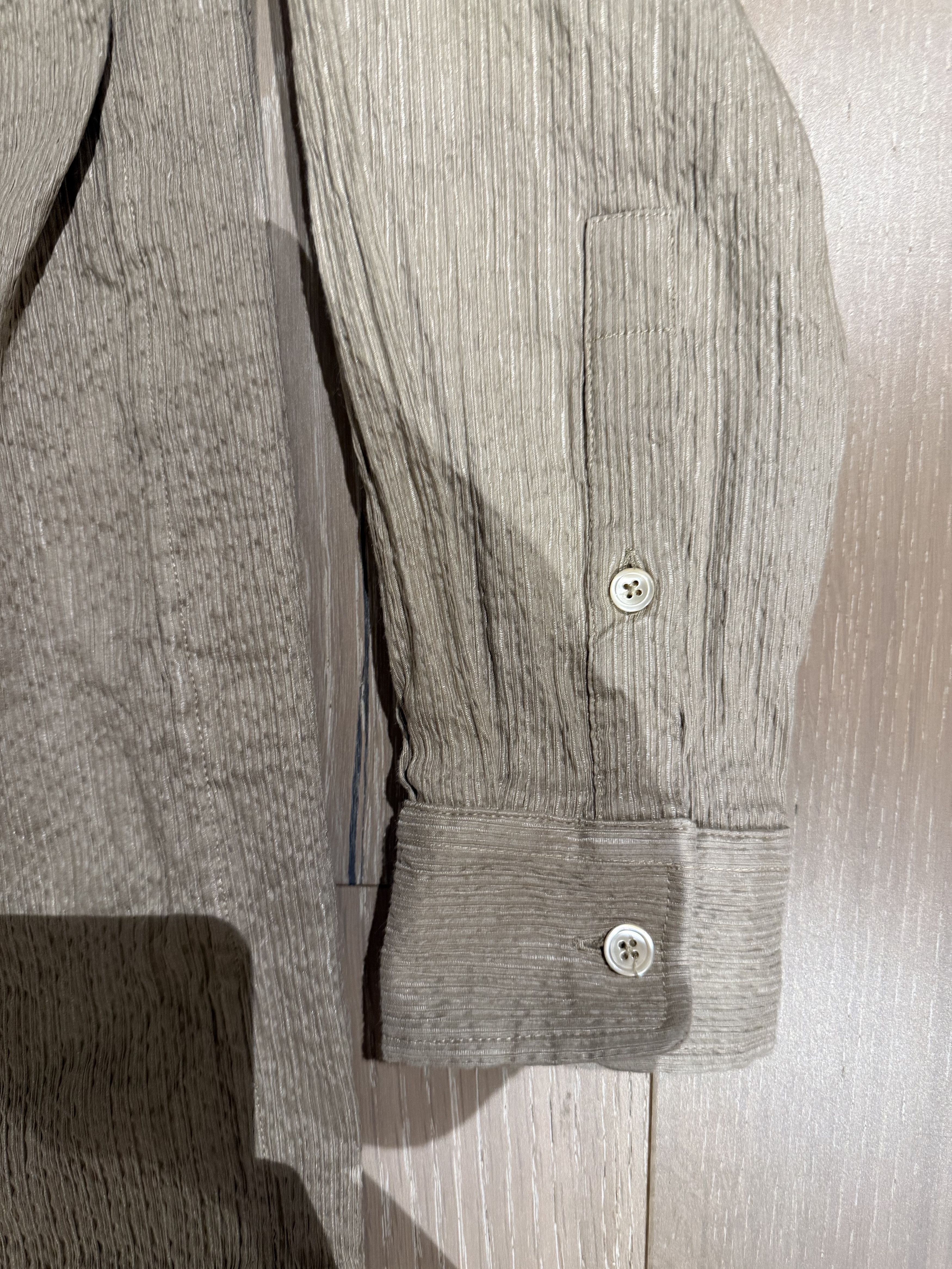 Colbo 💚 1/12 Colbo NYC Silk/Cotton TK Shirt Taupe Medium NEW Size US M / EU 48-50 / 2 - 9 Thumbnail