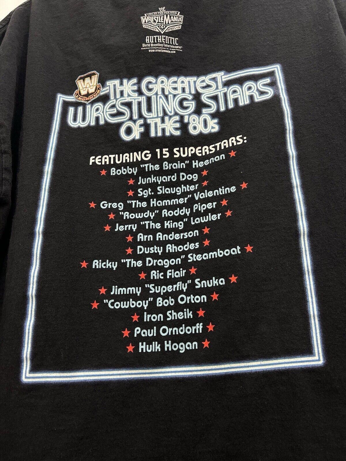 WWE WrestleMania 22 2006 WWE Stars of the 80s (Size: XL), #TG Size US XL / EU 56 / 4 - 5 Thumbnail