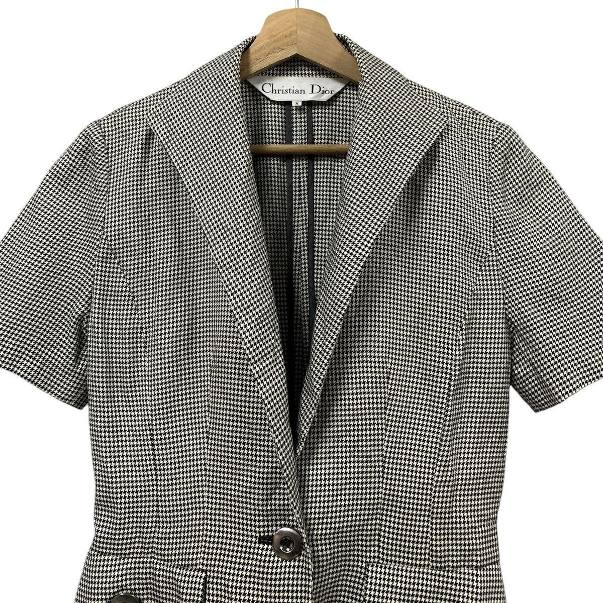Christian Dior Monsieur Christian Dior Houndstooth Single Button Jacket Size M / US 6-8 / IT 42-44 - 2 Thumbnail