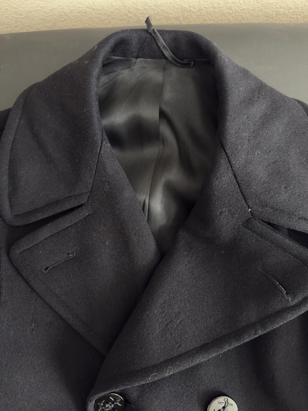 Other Authentic 1960s US Navy Kersey Wool Peacoat Dark Blue 34R Size US M / EU 48-50 / 2 - 4 Thumbnail
