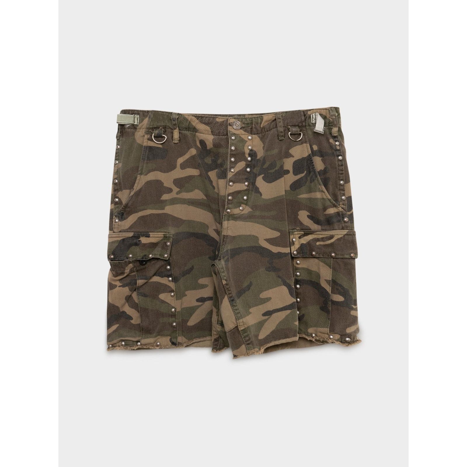 Saint Laurent Paris Camo Studded Shorts Size US 34 / EU 50 - 1 Thumbnail