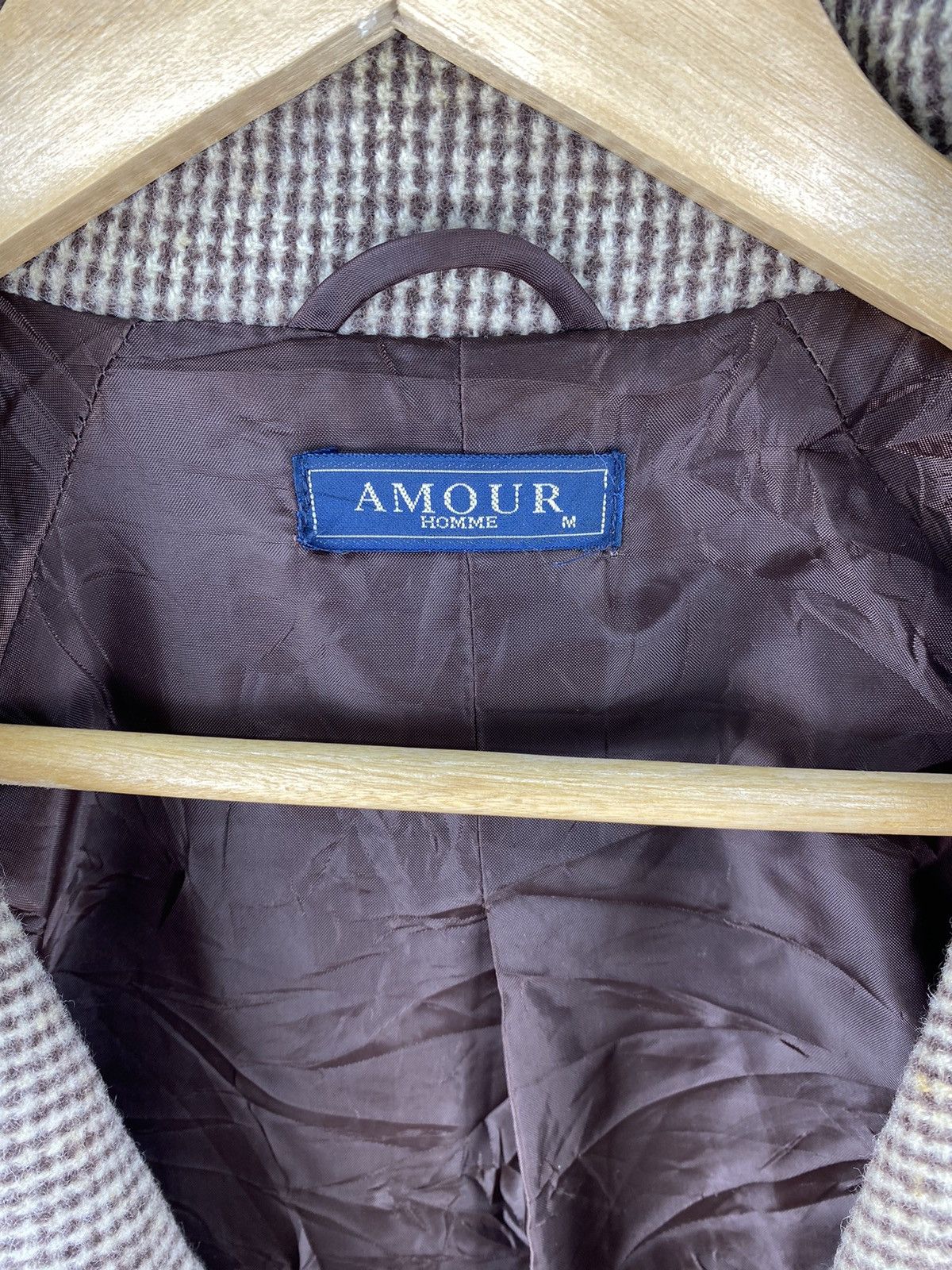 Designer Vintage Amour Homme Kimono Cardigan Houndstooth Size L / US 10 / IT 46 - 11 Thumbnail
