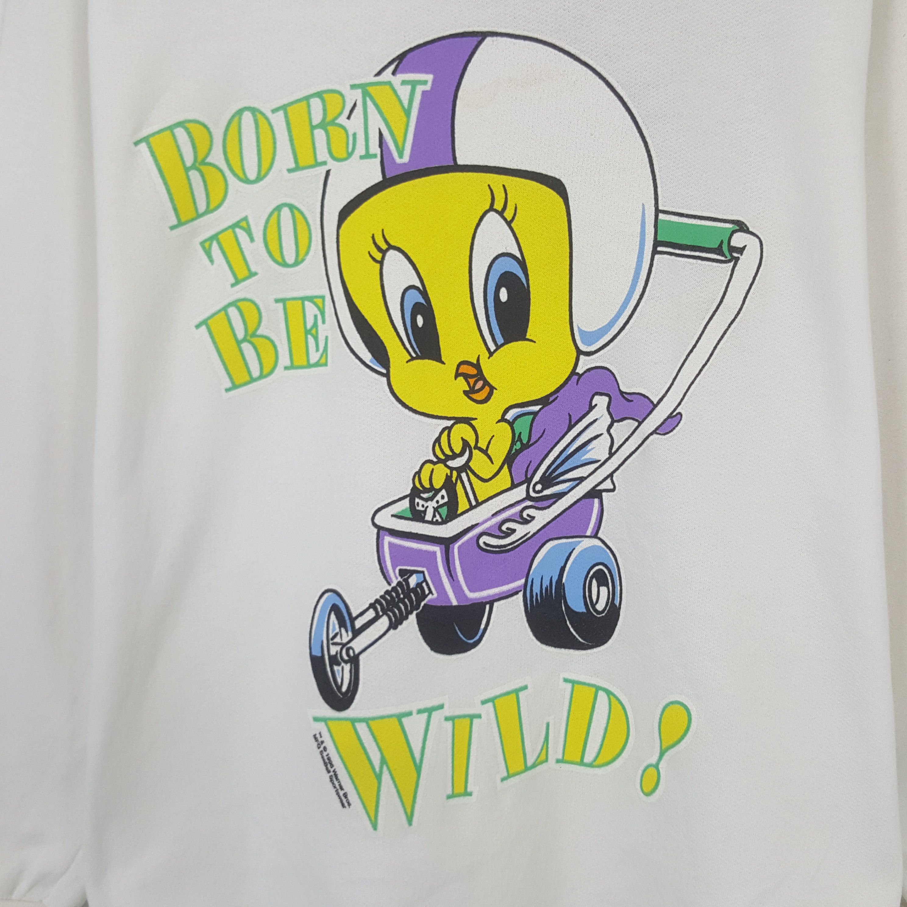 Cartoon Network Vintage Tweety Bird Born To Be Wild Sweatshirt Size US M / EU 48-50 / 2 - 2 Thumbnail
