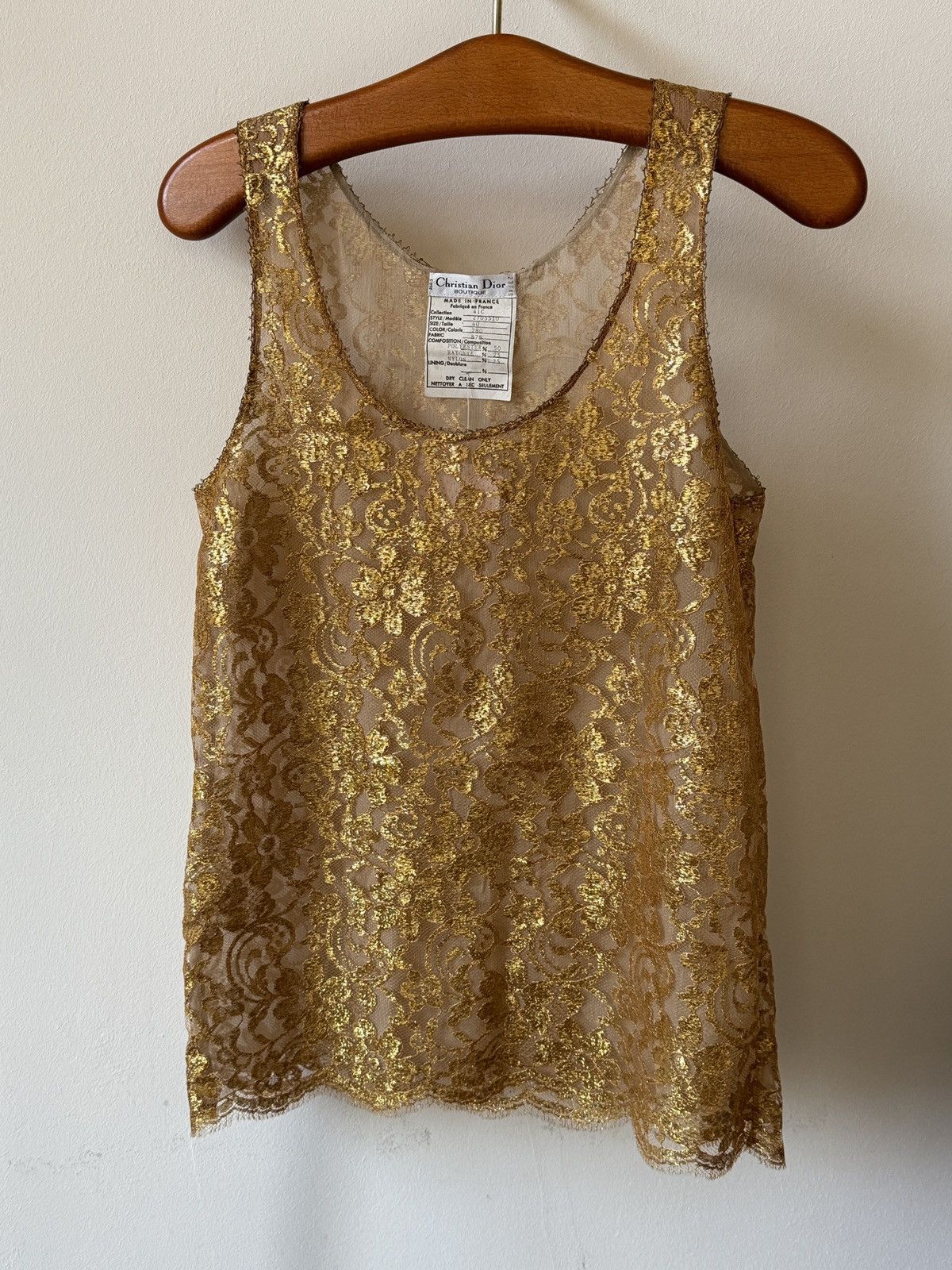 Dior Christian Dior blouse, Fall 1994/1995, size 40/8, golden Size S / US 4 / IT 40 - 2 Thumbnail