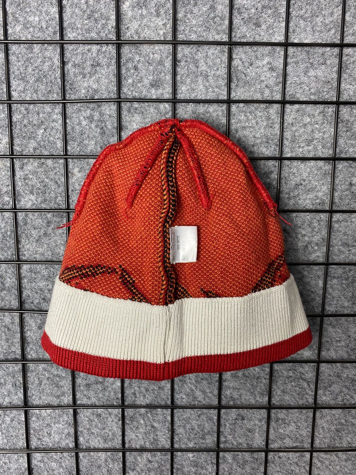 Japanese Brand Streetwear Y2K Flame Print Knitted Beanie Hat Size OS Size ONE SIZE - 4 Thumbnail