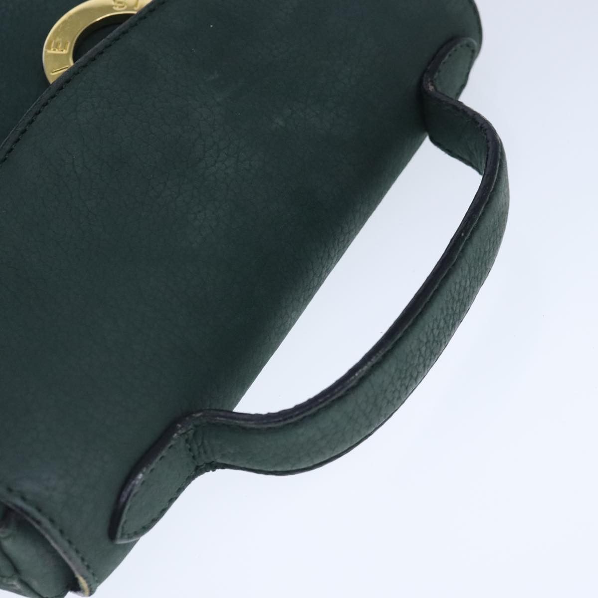 Celine CELINE Hand Bag Leather Green Gold Size ONE SIZE - 6 Thumbnail